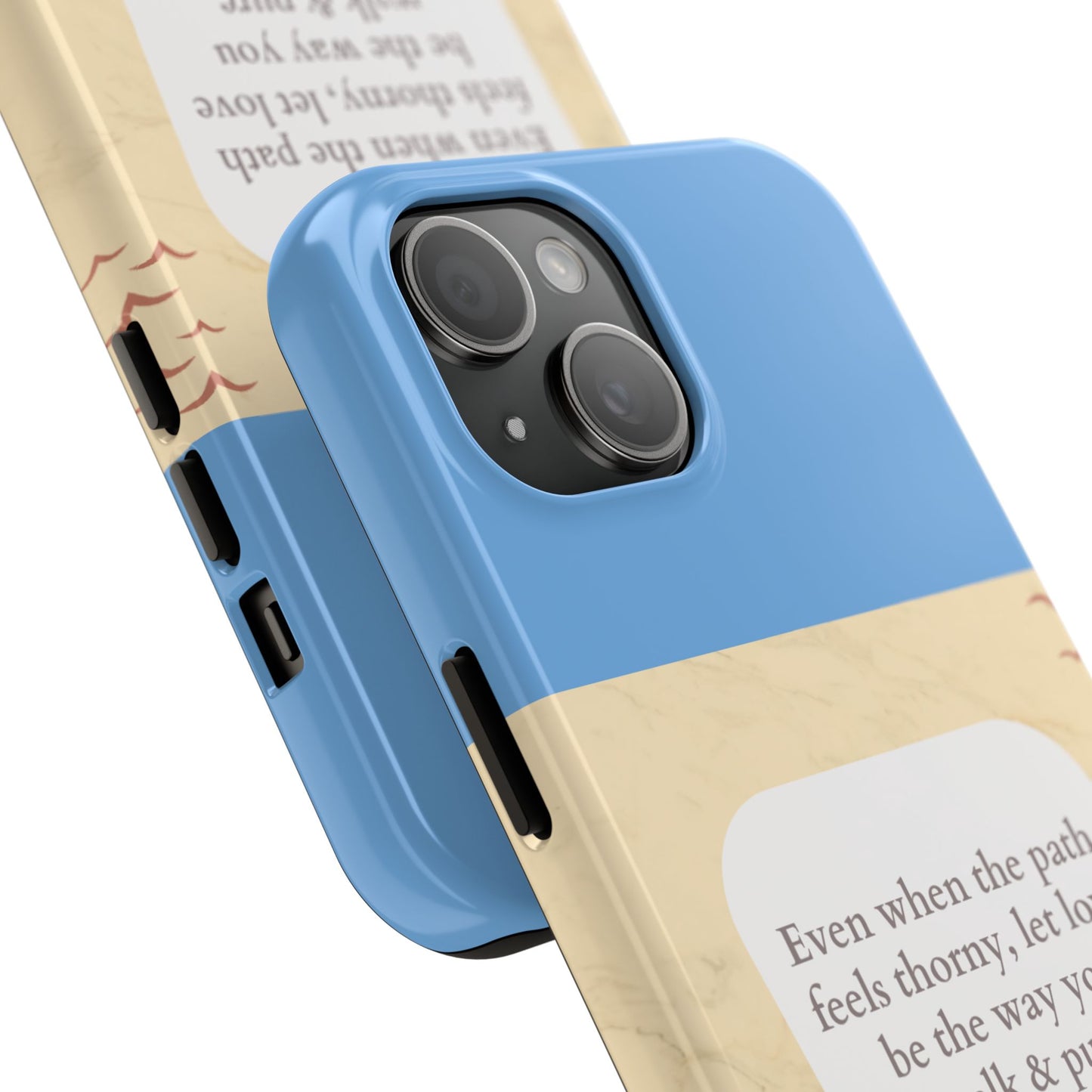 Inspirational Tough Phone Case - Motivational Quote on Vibrant Blue Background