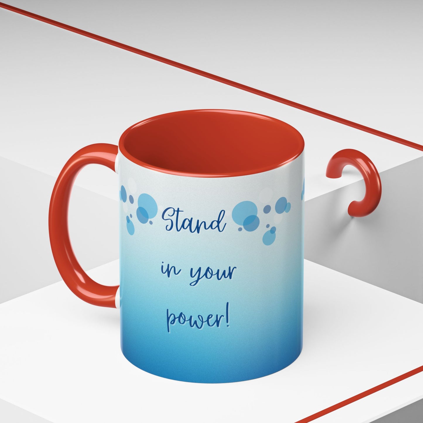 Coffee Mug - Two tone Stand in Your Power Design, 11/15oz