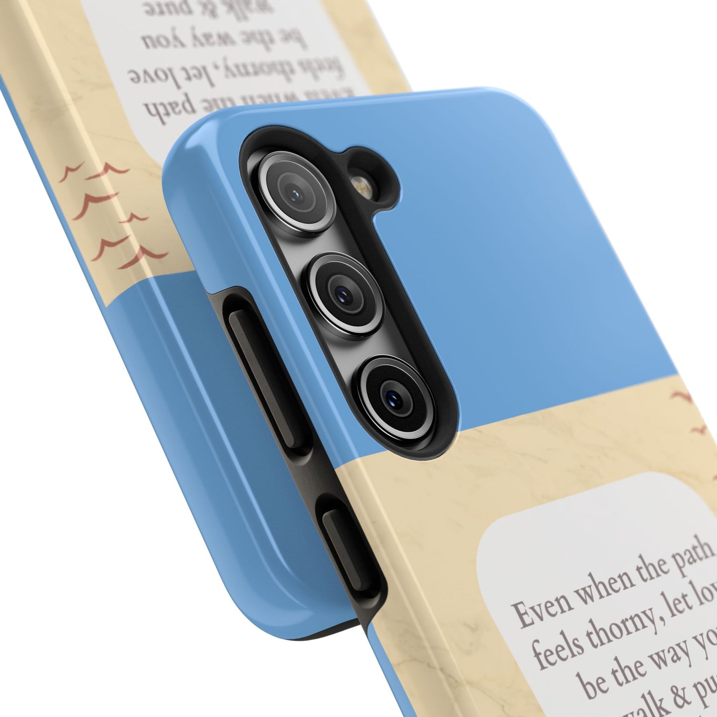 Inspirational Tough Phone Case - Motivational Quote on Vibrant Blue Background