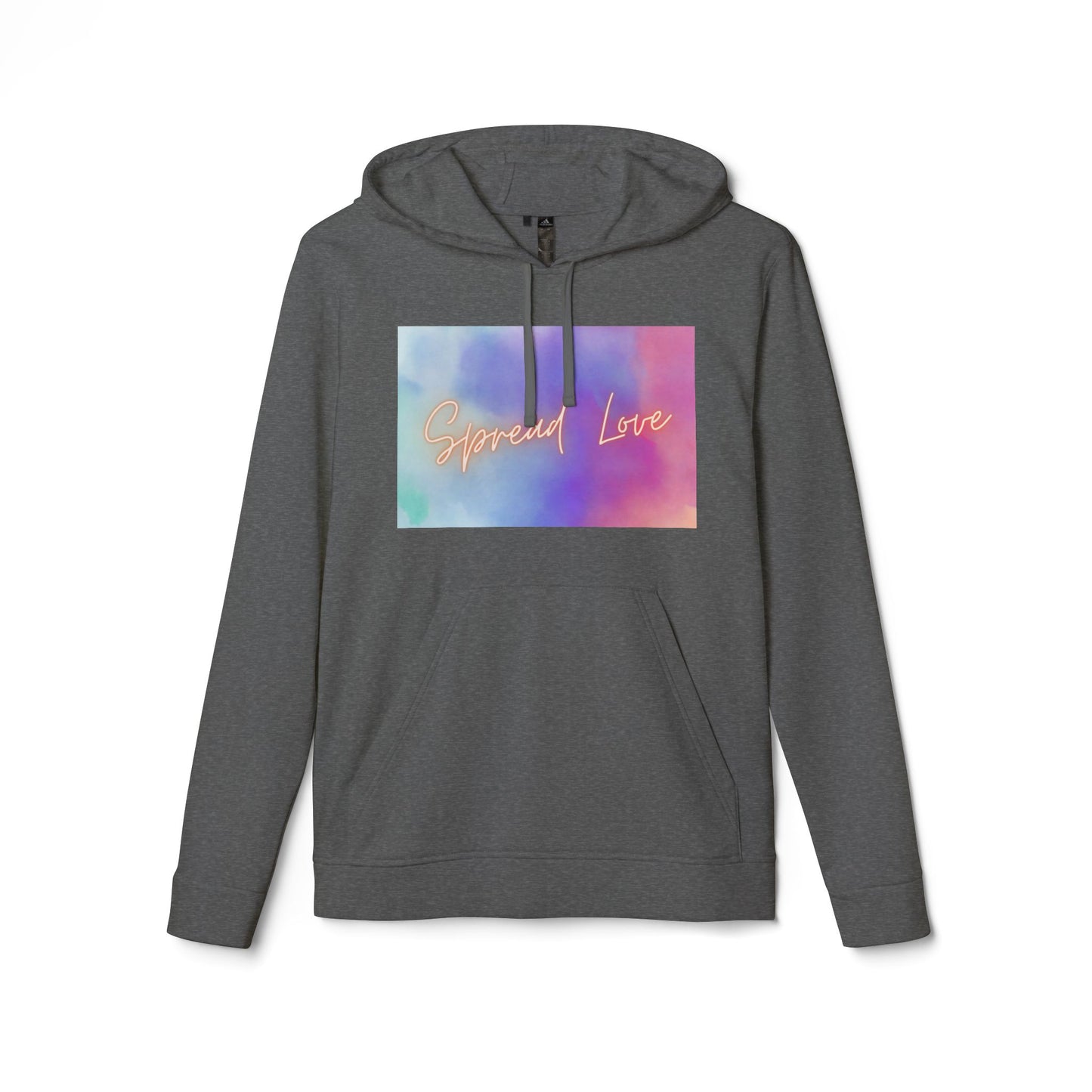 Fleece Hoodie - Spread Love Design, Cosy and Colourful Streetwear