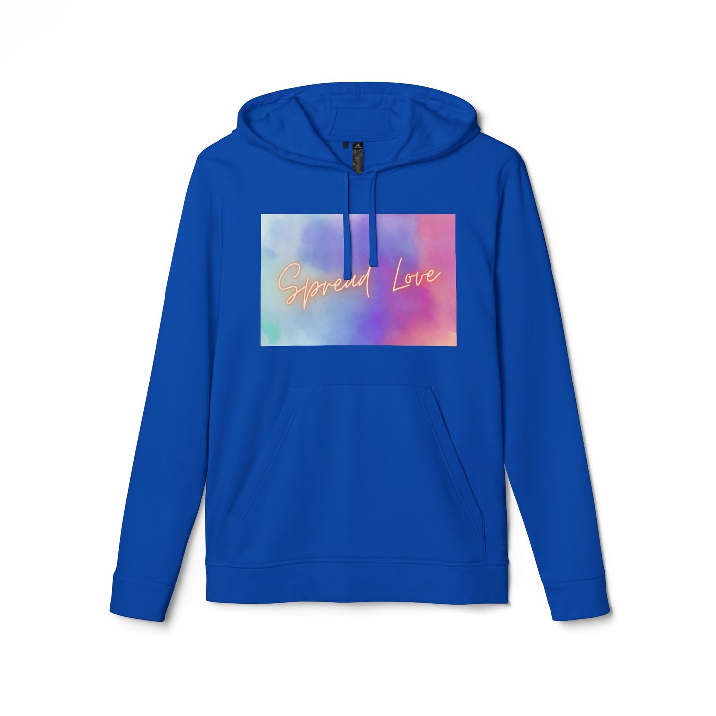 Fleece Hoodie - Spread Love Design, Cosy and Colourful Streetwear