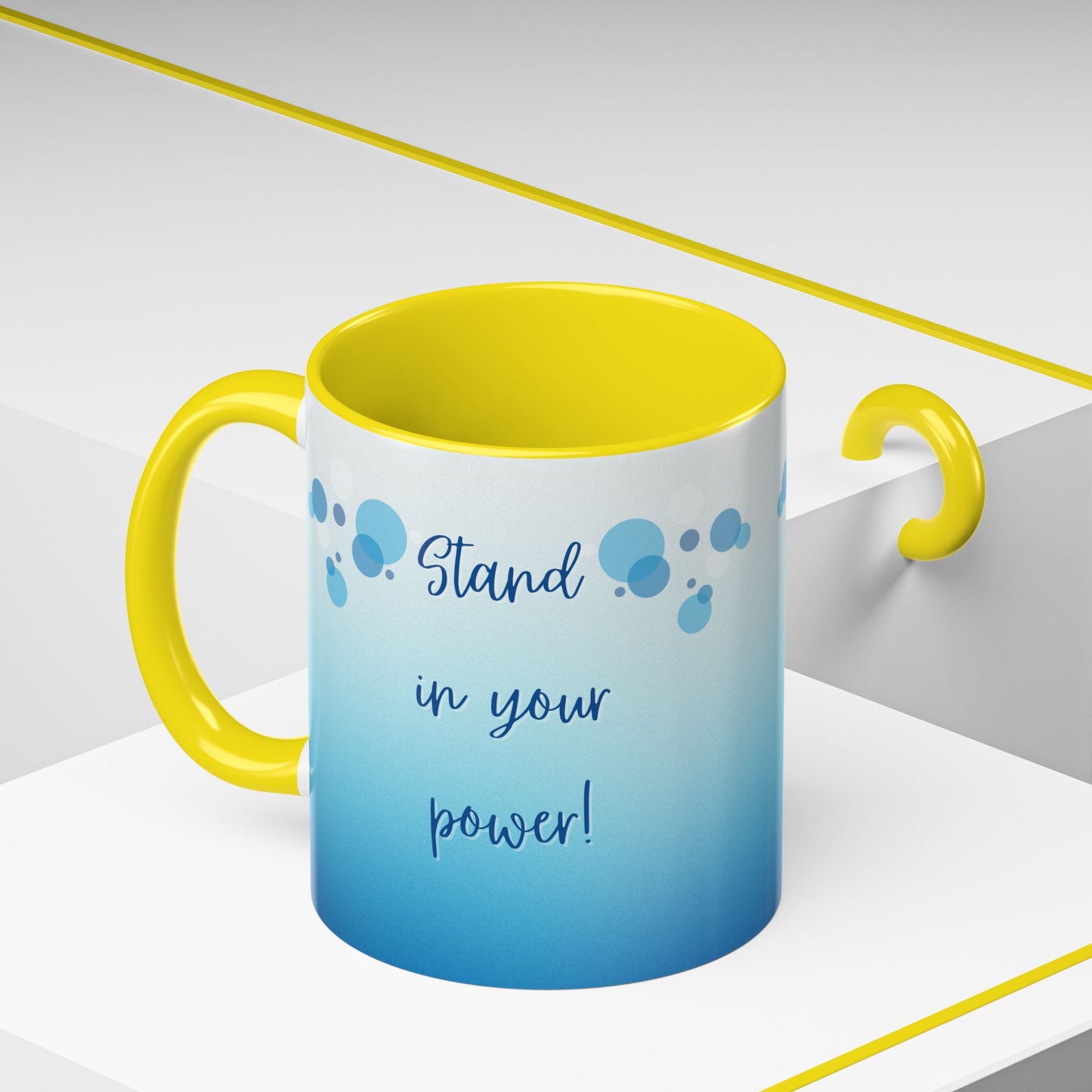 Coffee Mug - Two tone Stand in Your Power Design, 11/15oz