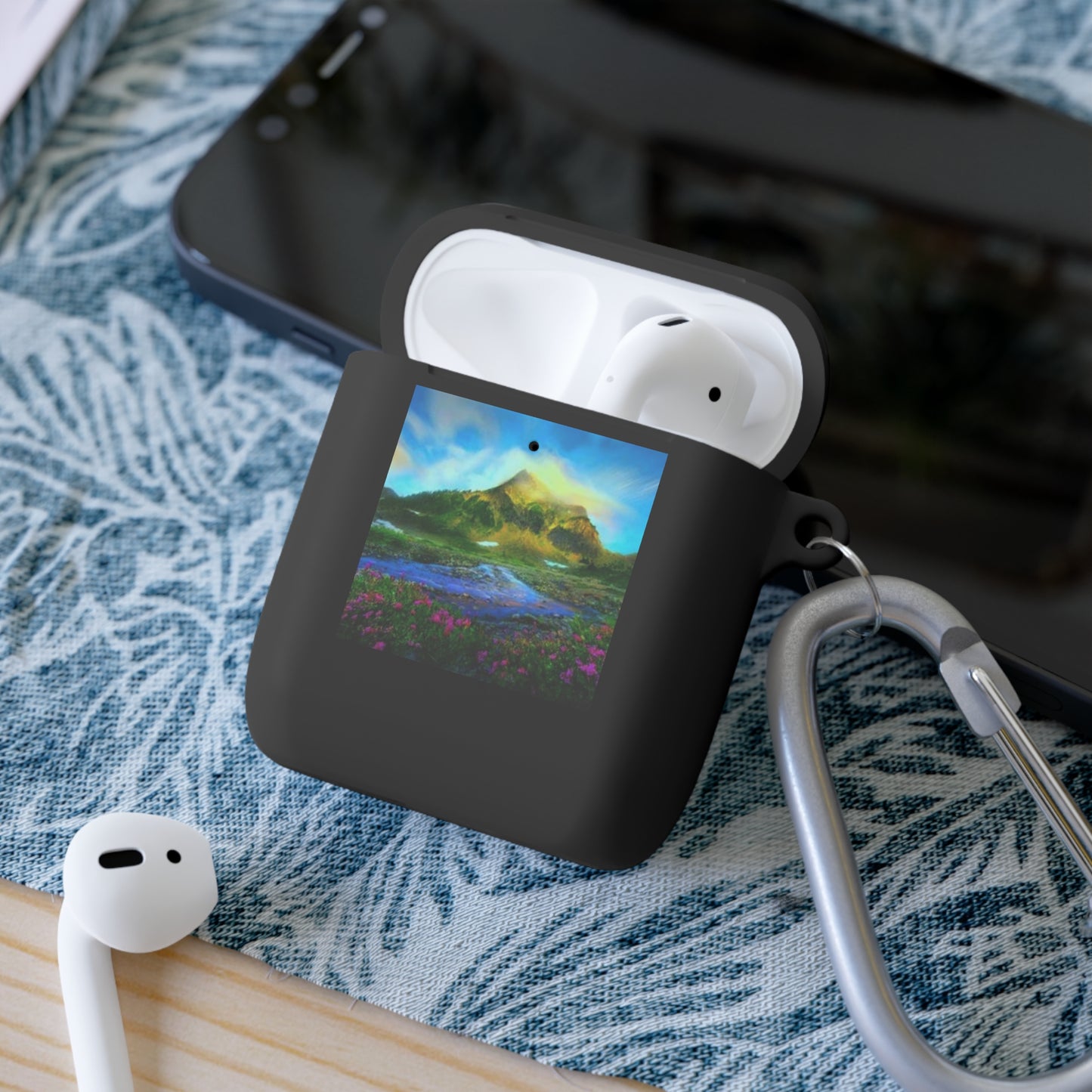 AirPods and AirPods Pro Case Cover - Mountain river design