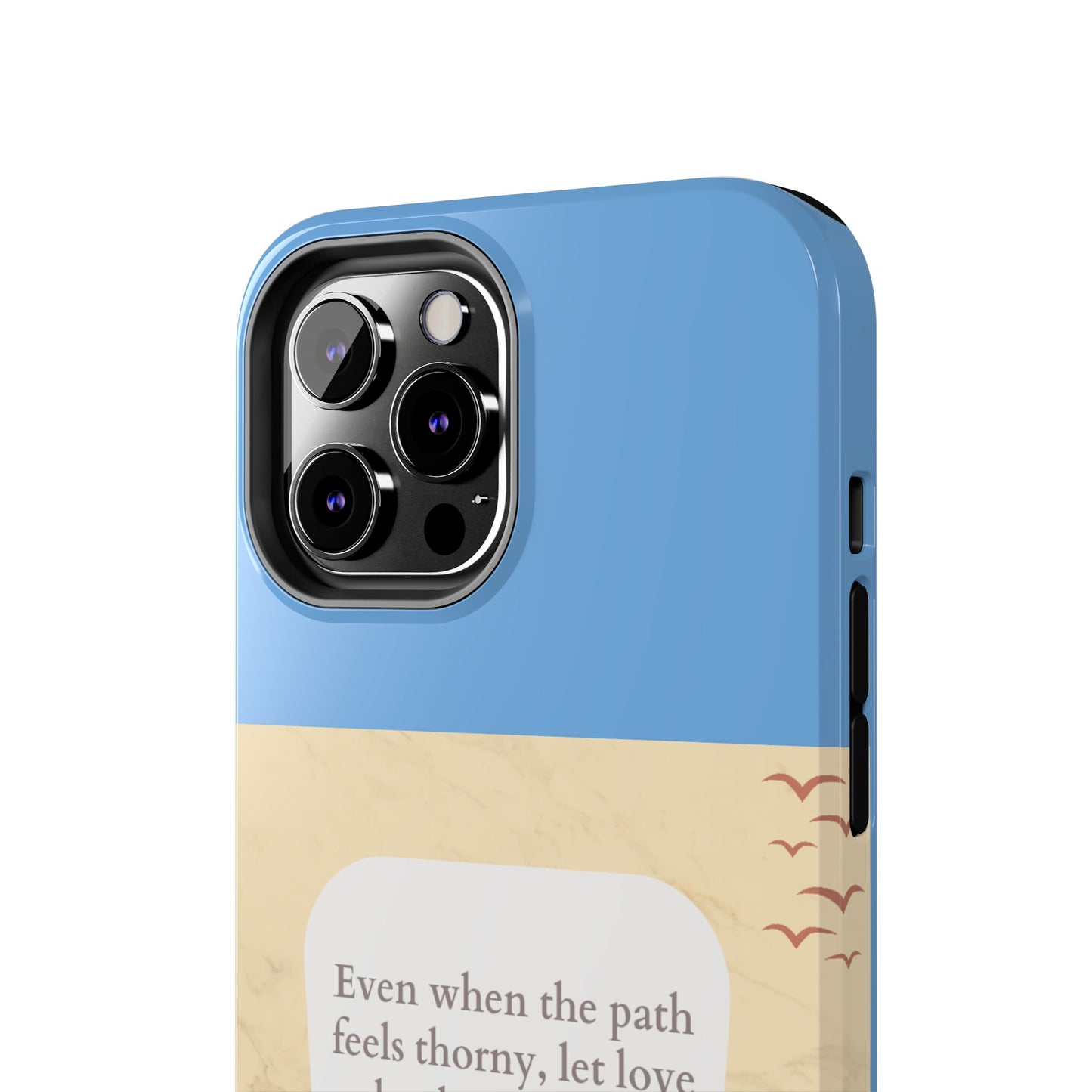 Inspirational Tough Phone Case - Motivational Quote on Vibrant Blue Background
