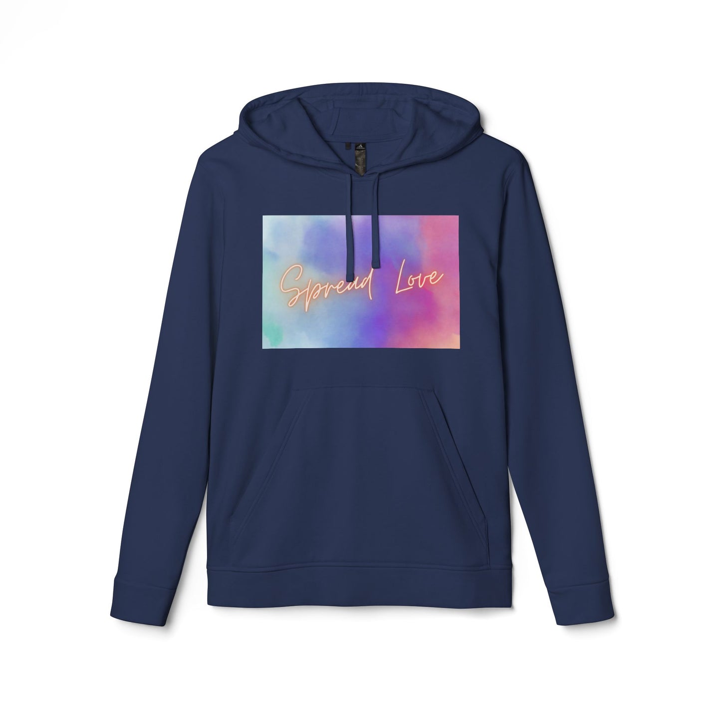 Fleece Hoodie - Spread Love Design, Cosy and Colourful Streetwear