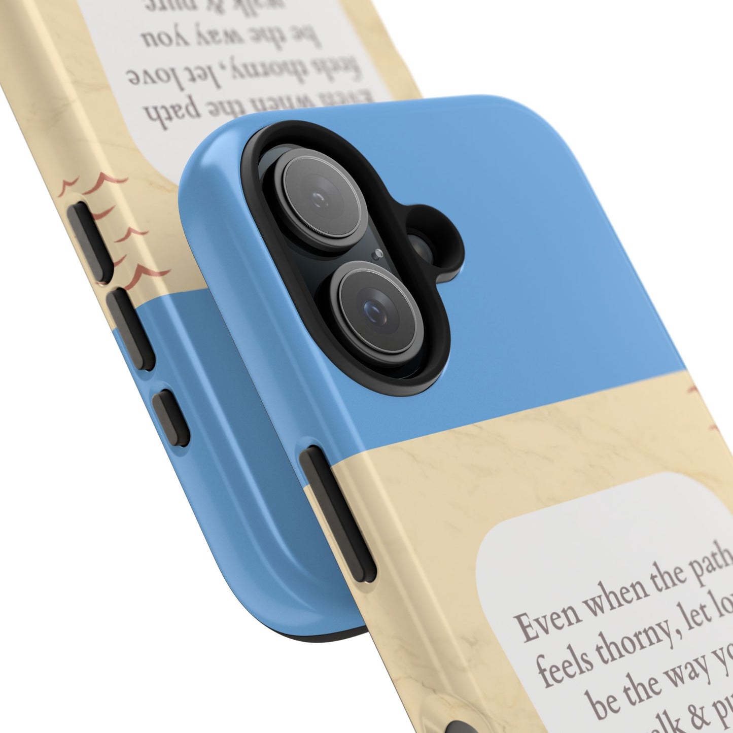 Inspirational Tough Phone Case - Motivational Quote on Vibrant Blue Background