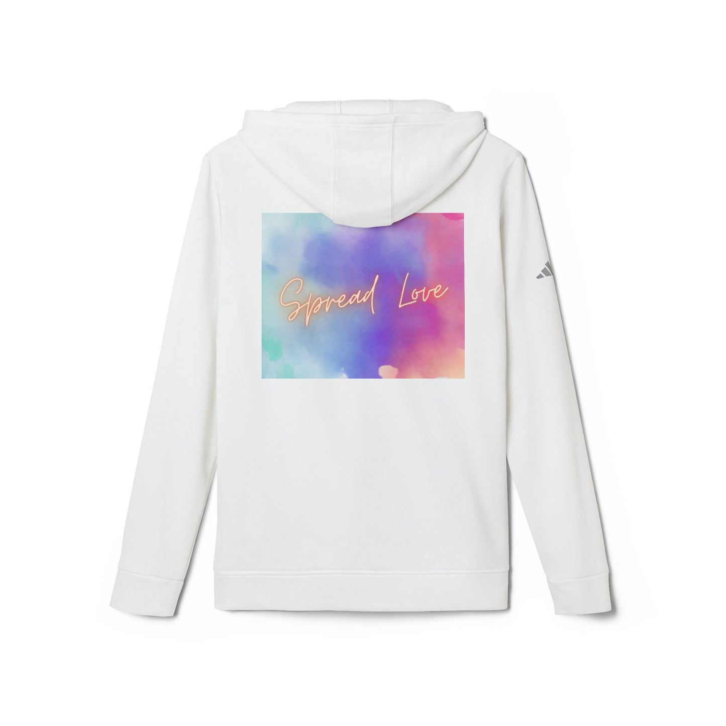 Fleece Hoodie - Spread Love Design, Cosy and Colourful Streetwear