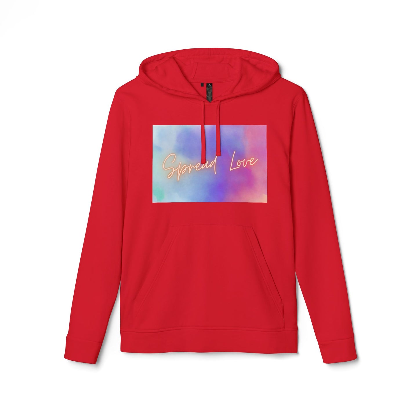 Fleece Hoodie - Spread Love Design, Cosy and Colourful Streetwear