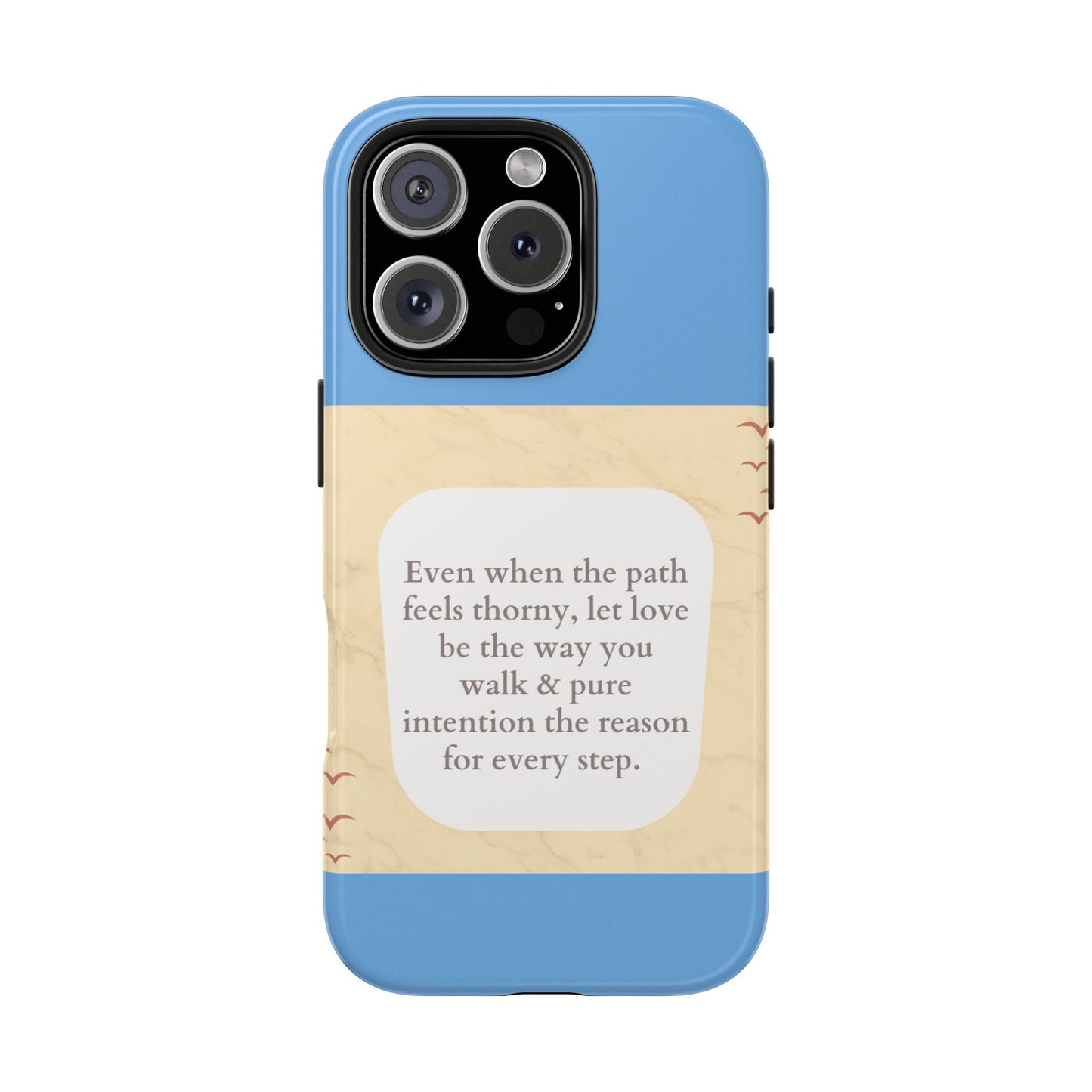 Inspirational Tough Phone Case - Motivational Quote on Vibrant Blue Background