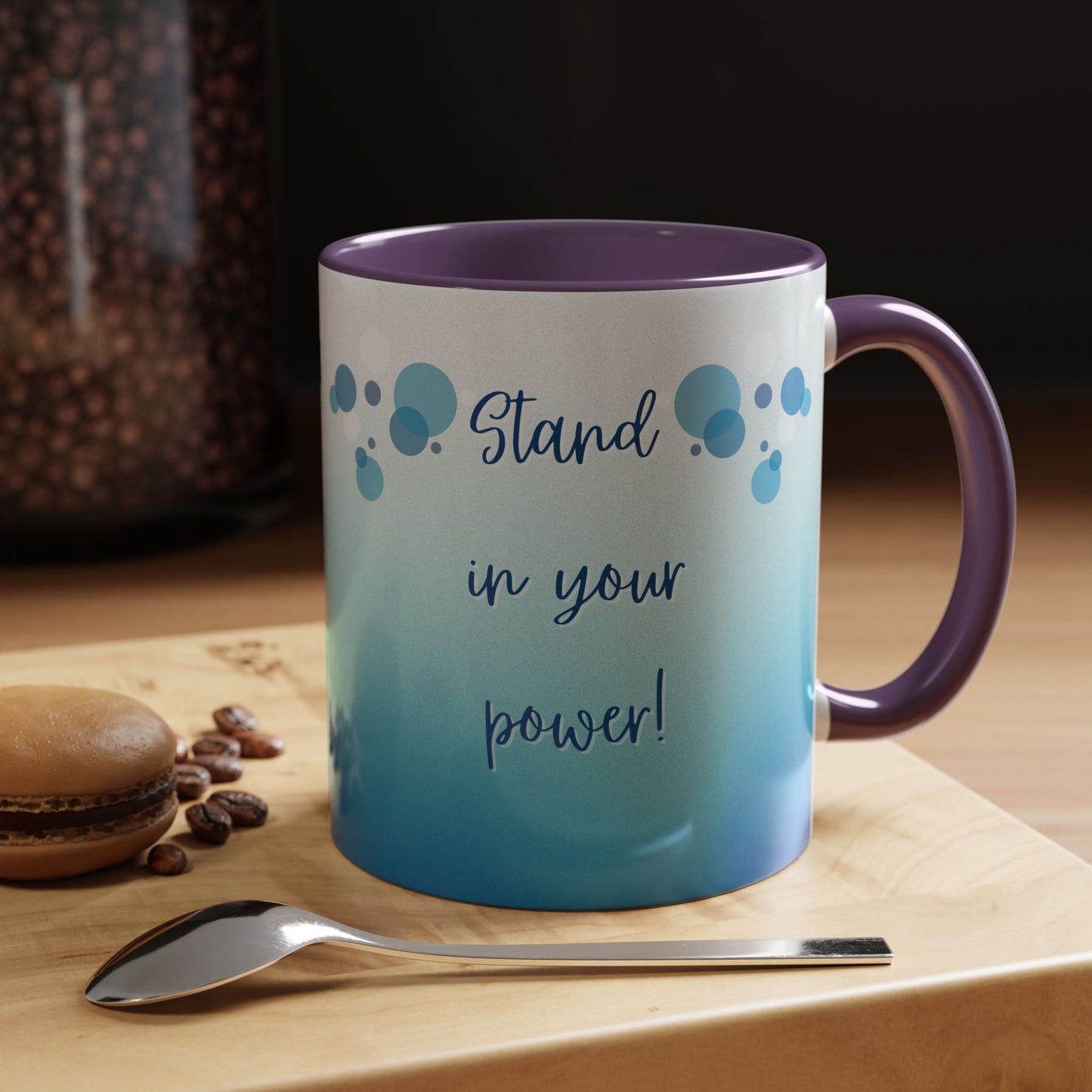 Coffee Mug - Two tone Stand in Your Power Design, 11/15oz