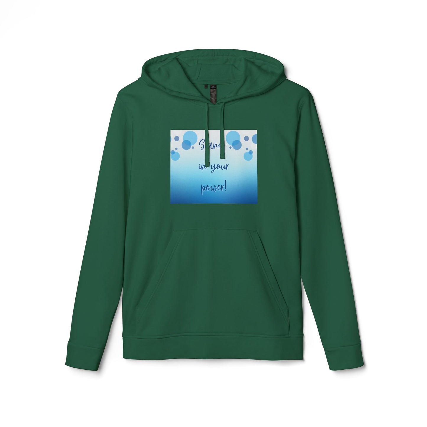 Adidas Fleece Hoodie -Empowering "Stand in Your Power!" Design - Cosy Comfort for Everyday Wear