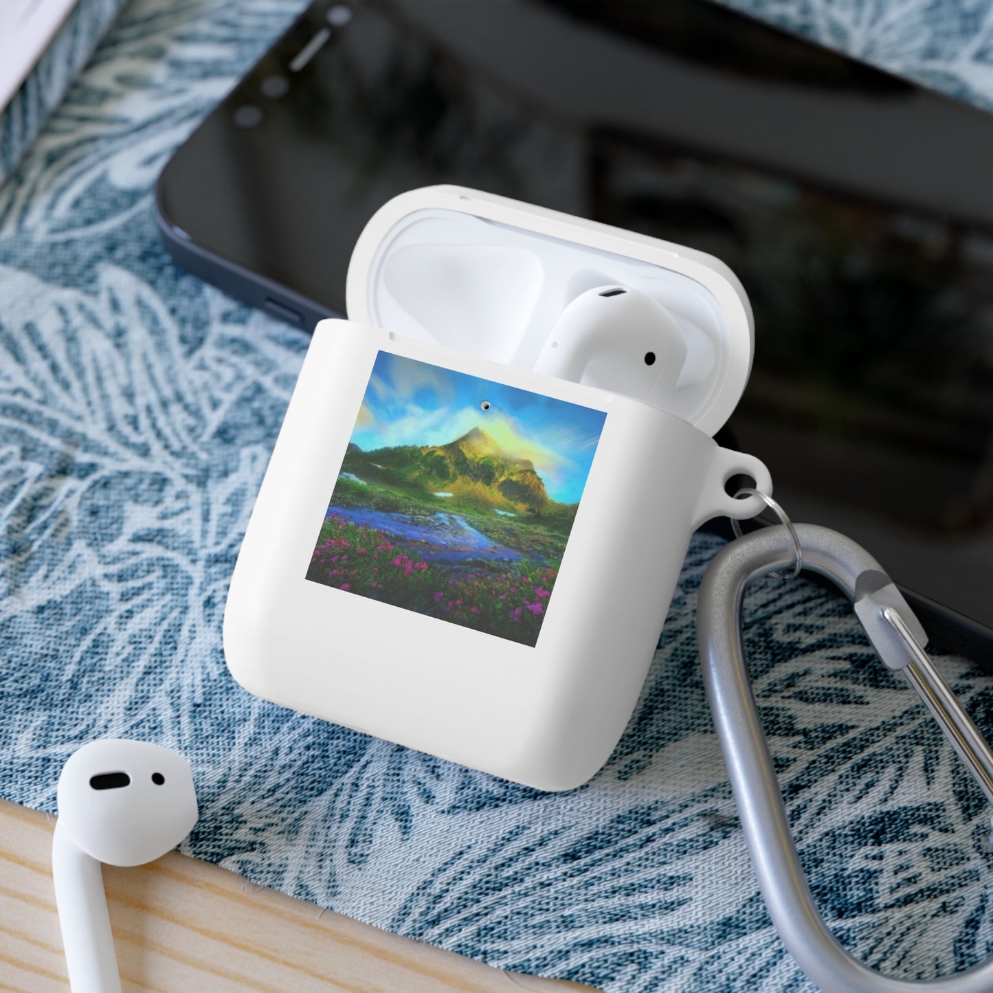 AirPods and AirPods Pro Case Cover - Mountain river design