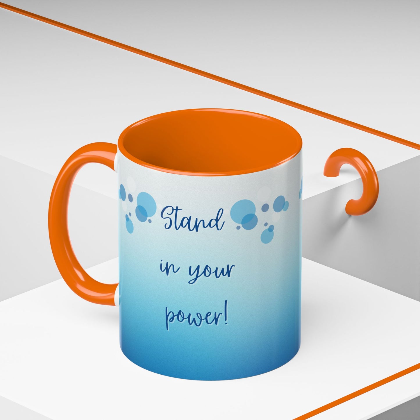 Coffee Mug - Two tone Stand in Your Power Design, 11/15oz