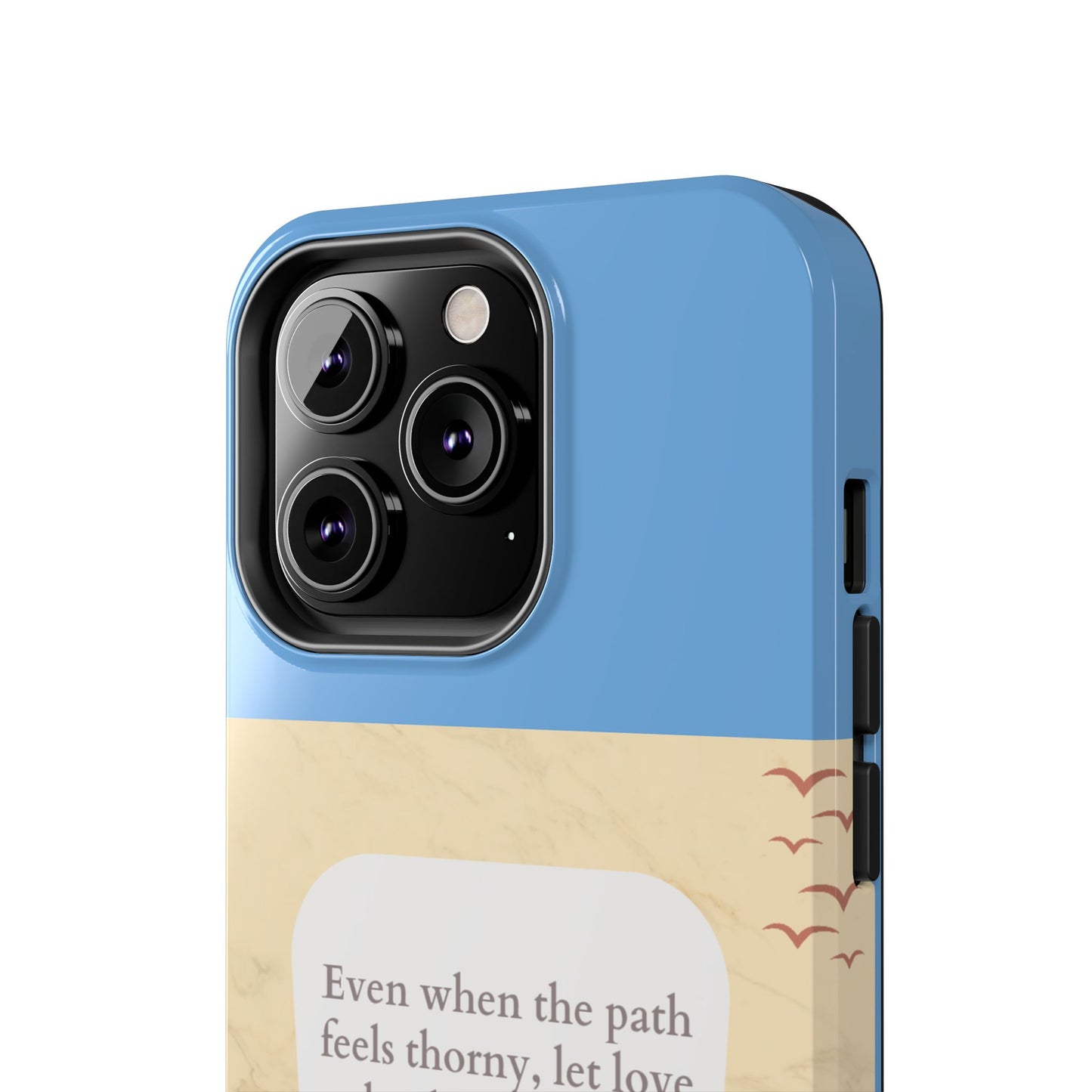 Inspirational Tough Phone Case - Motivational Quote on Vibrant Blue Background