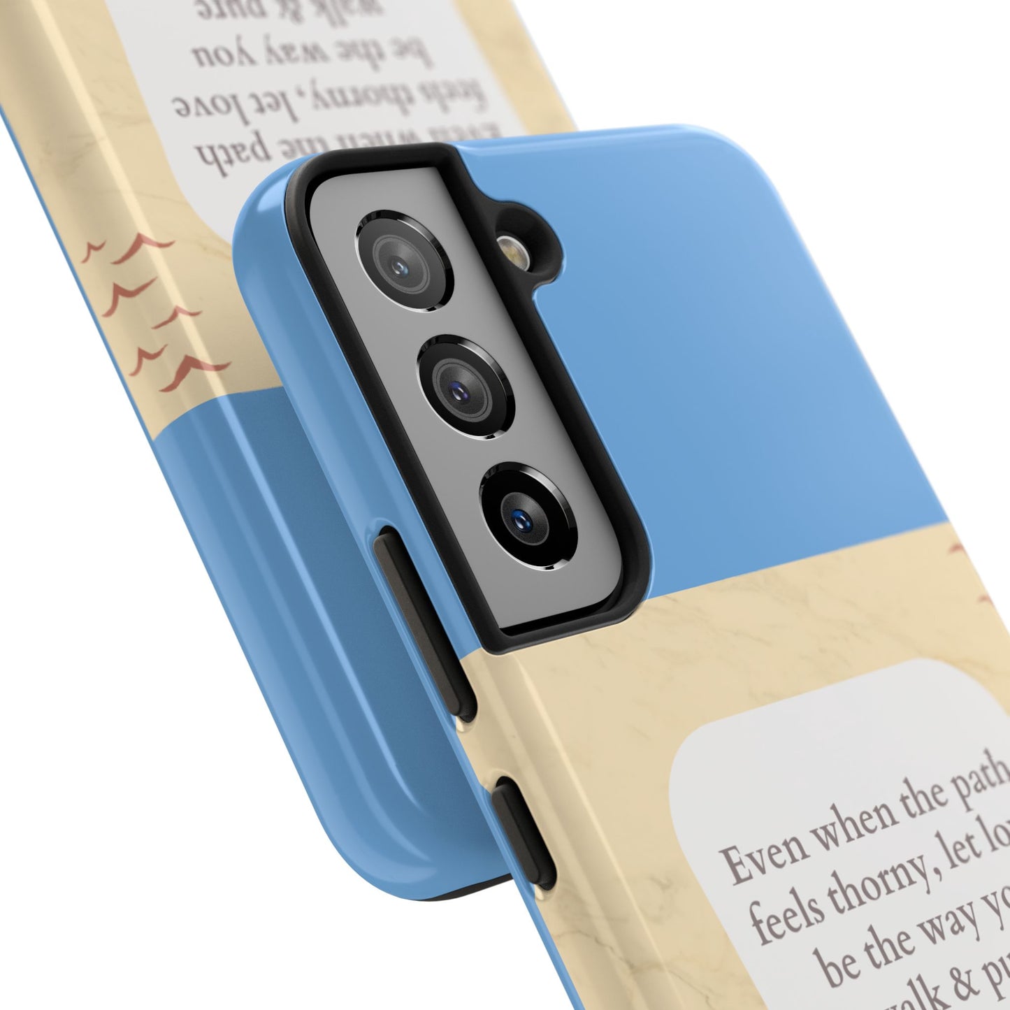 Inspirational Tough Phone Case - Motivational Quote on Vibrant Blue Background