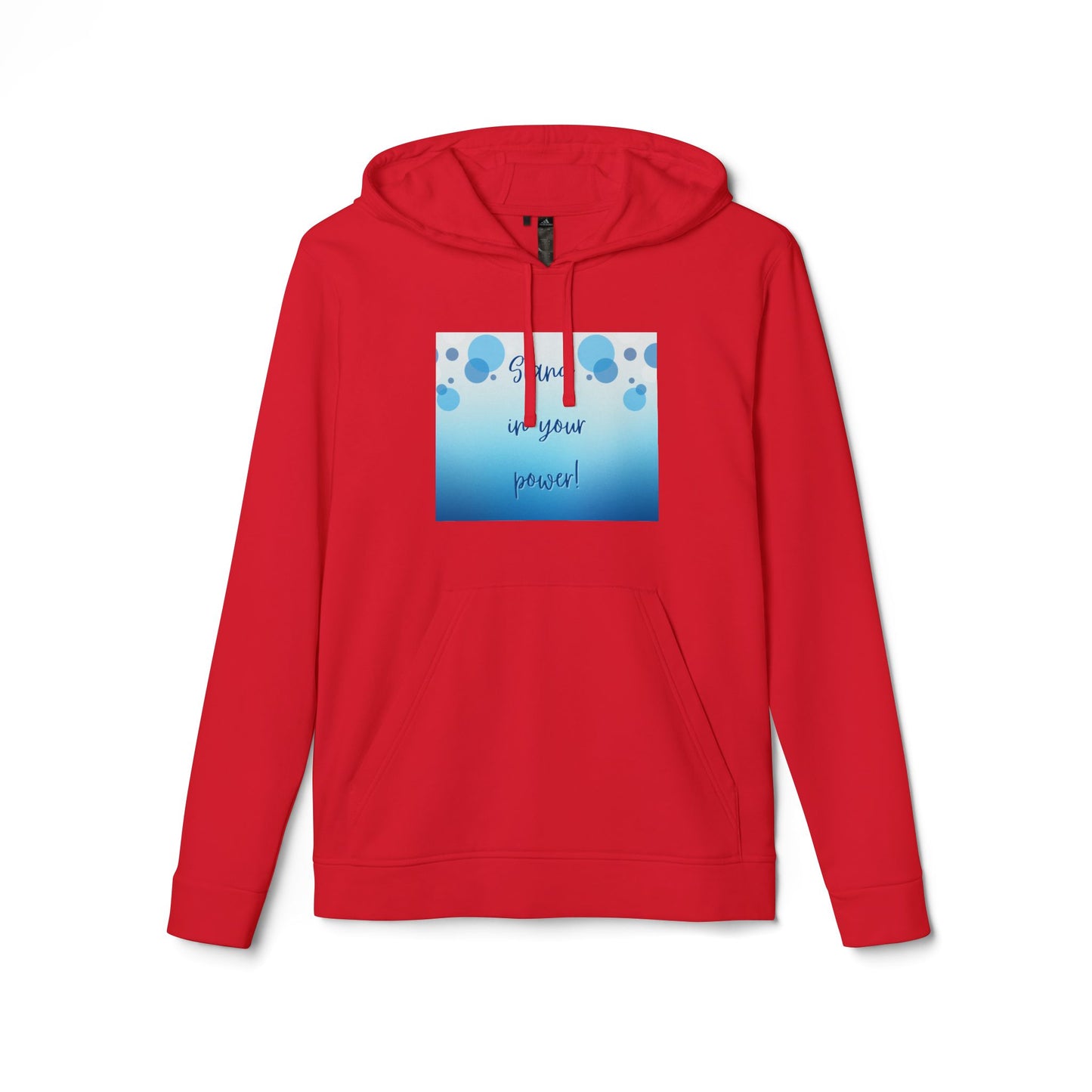 Adidas Fleece Hoodie -Empowering "Stand in Your Power!" Design - Cosy Comfort for Everyday Wear