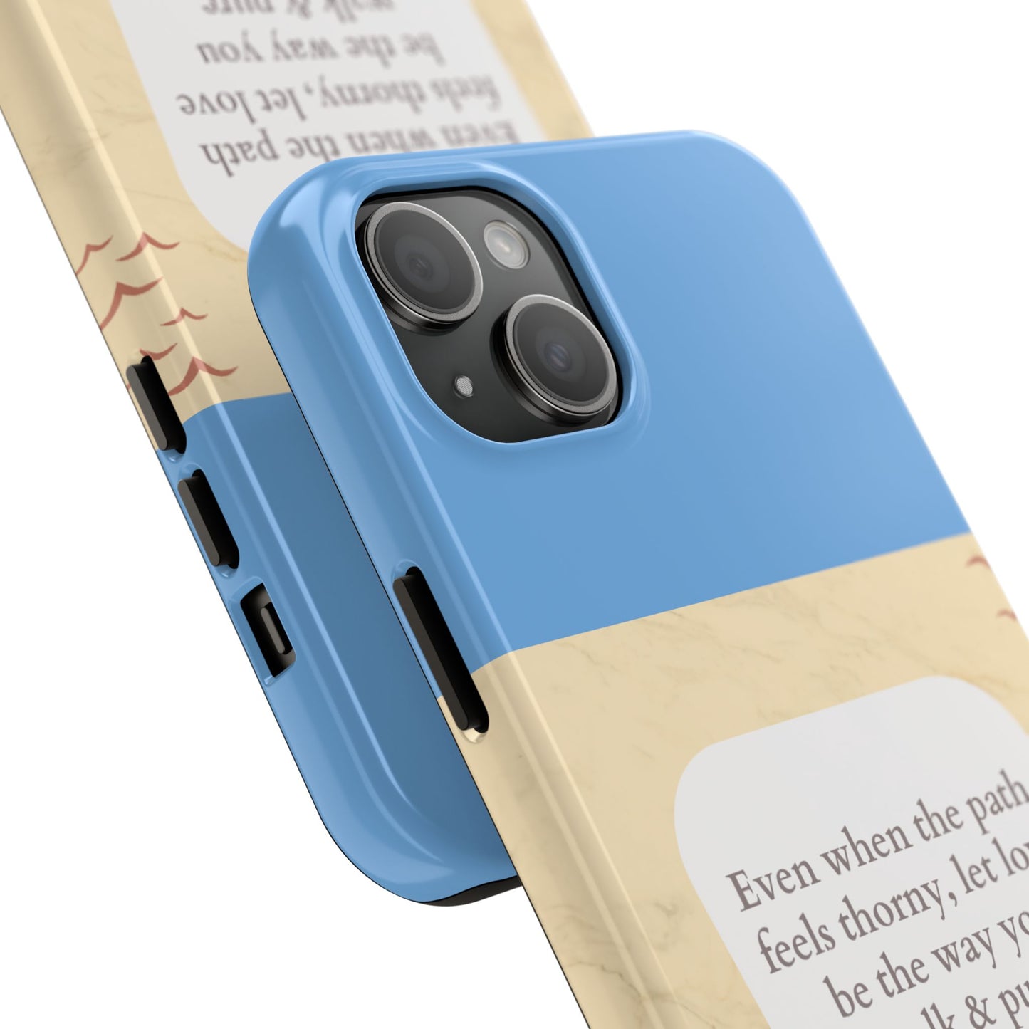 Inspirational Tough Phone Case - Motivational Quote on Vibrant Blue Background