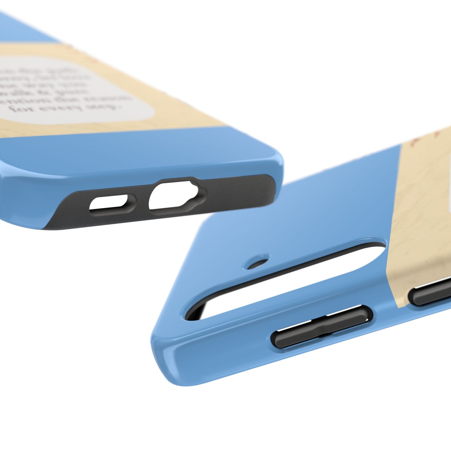 Inspirational Tough Phone Case - Motivational Quote on Vibrant Blue Background