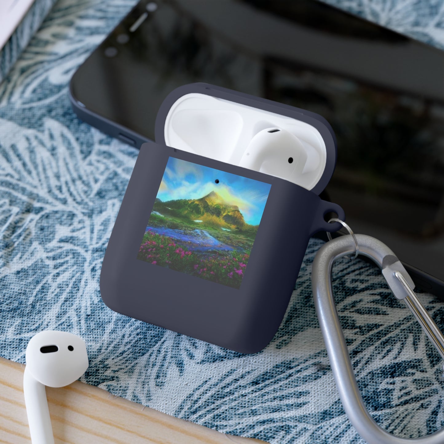 AirPods and AirPods Pro Case Cover - Mountain river design