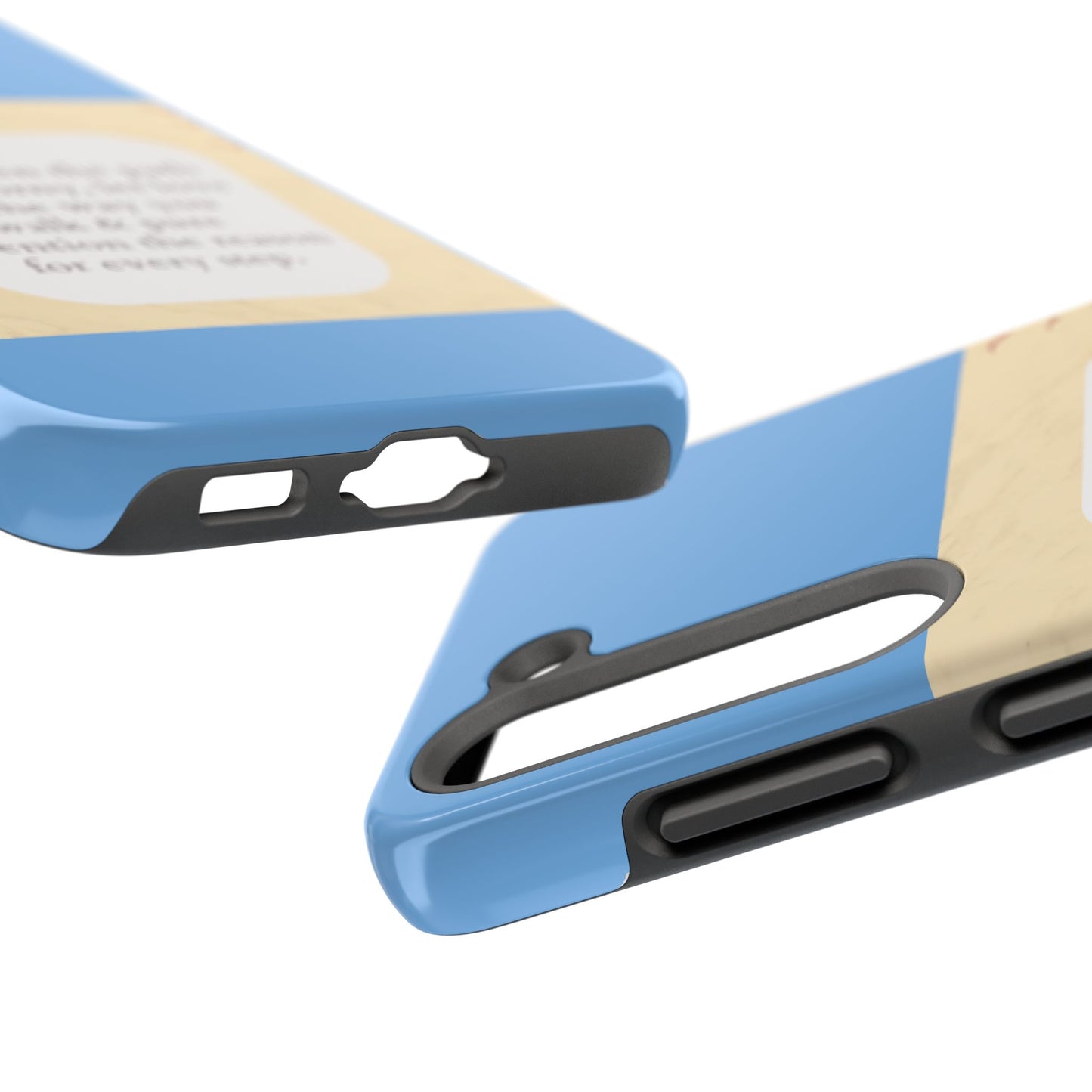 Inspirational Tough Phone Case - Motivational Quote on Vibrant Blue Background