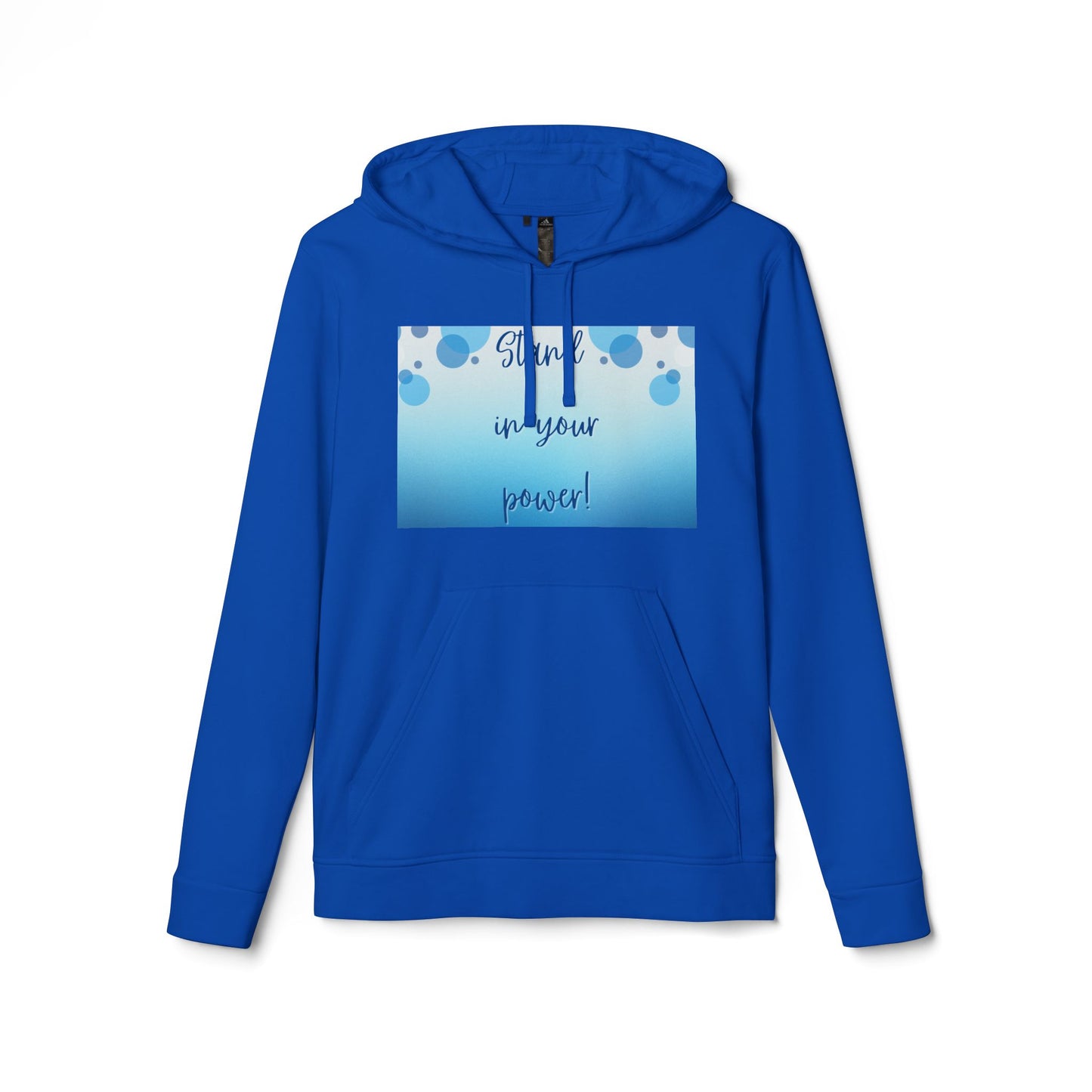 Adidas Fleece Hoodie -Empowering "Stand in Your Power!" Design - Cosy Comfort for Everyday Wear