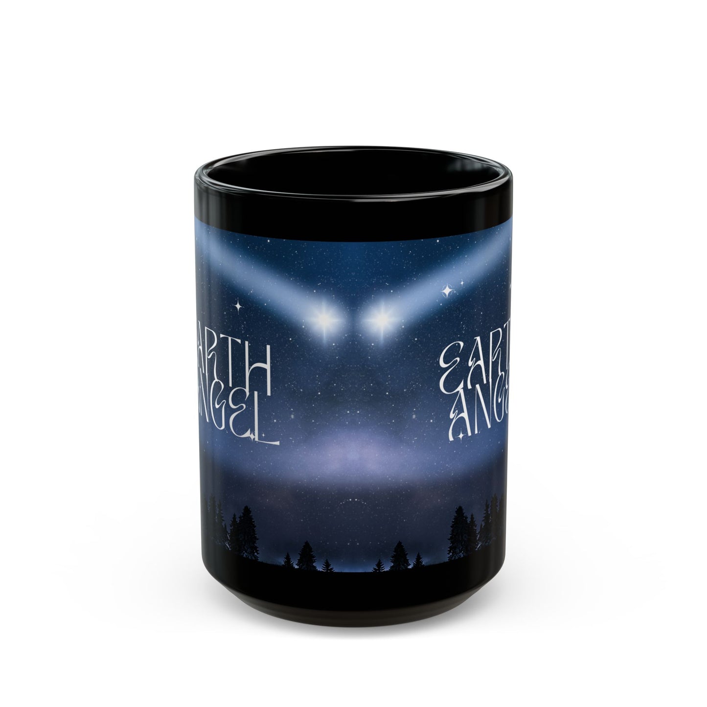 Mug - Earth Angel Black Mug - Celestial Mugs, Inspirational Gifts