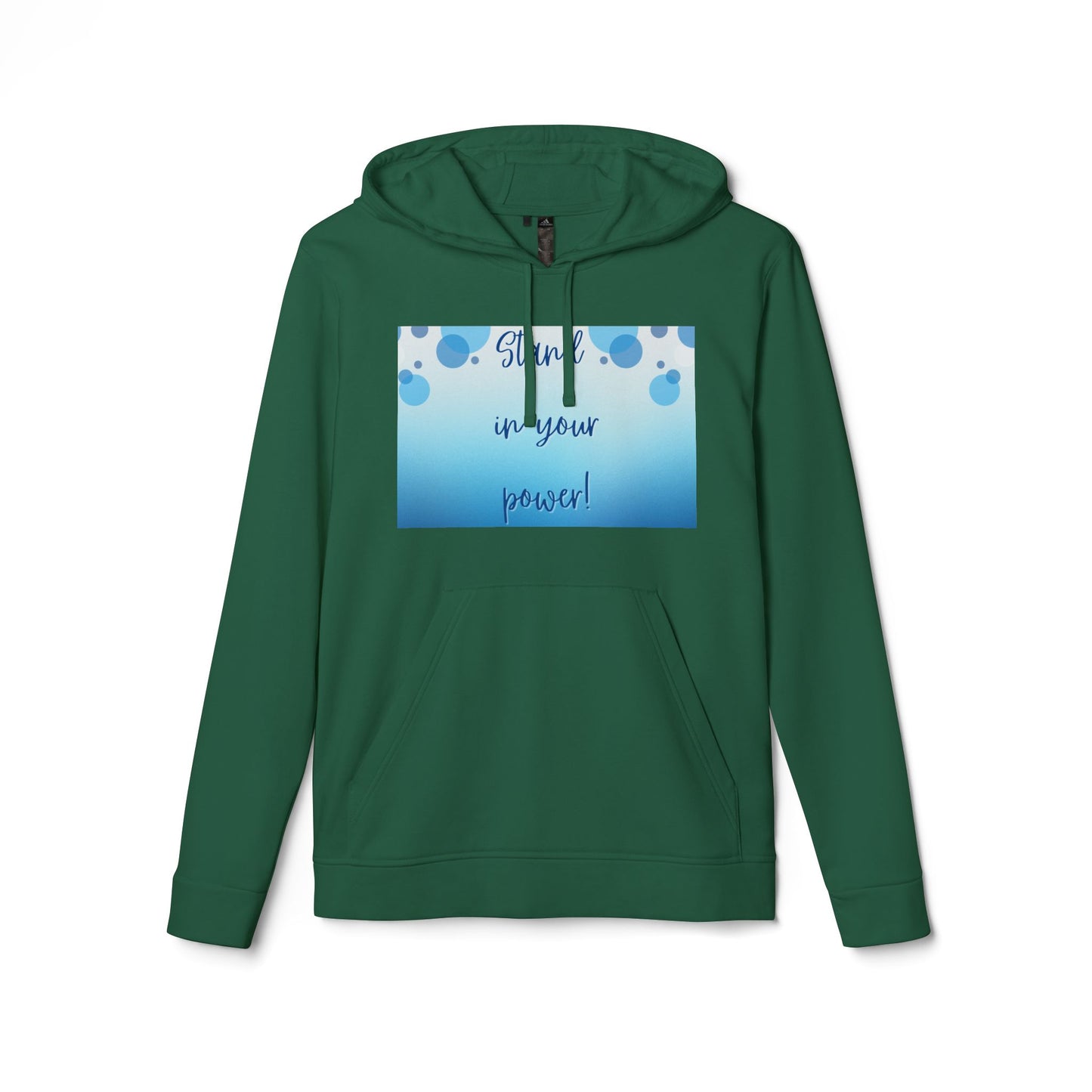 Adidas Fleece Hoodie -Empowering "Stand in Your Power!" Design - Cosy Comfort for Everyday Wear