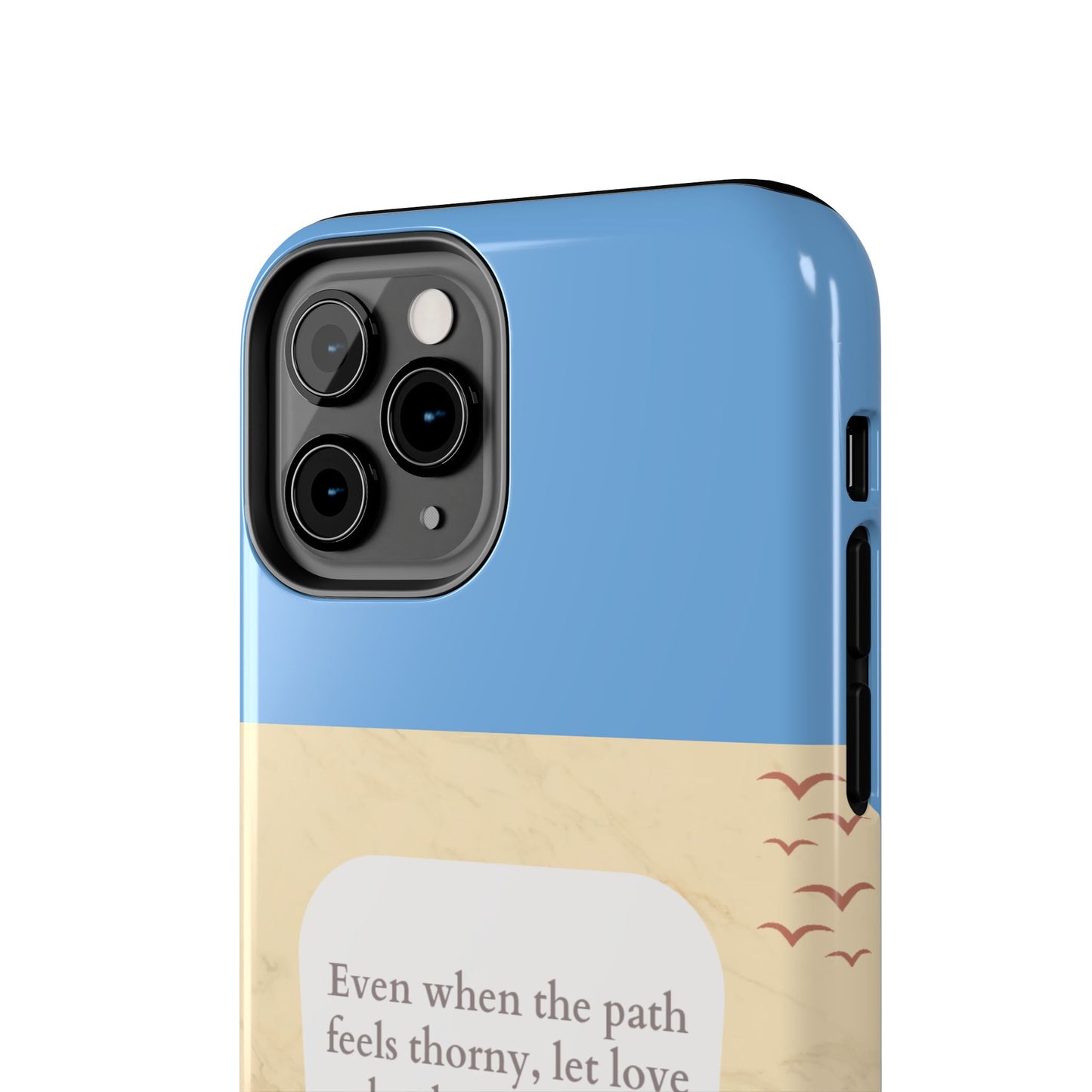 Inspirational Tough Phone Case - Motivational Quote on Vibrant Blue Background