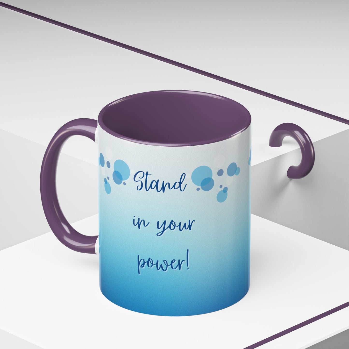 Coffee Mug - Two tone Stand in Your Power Design, 11/15oz