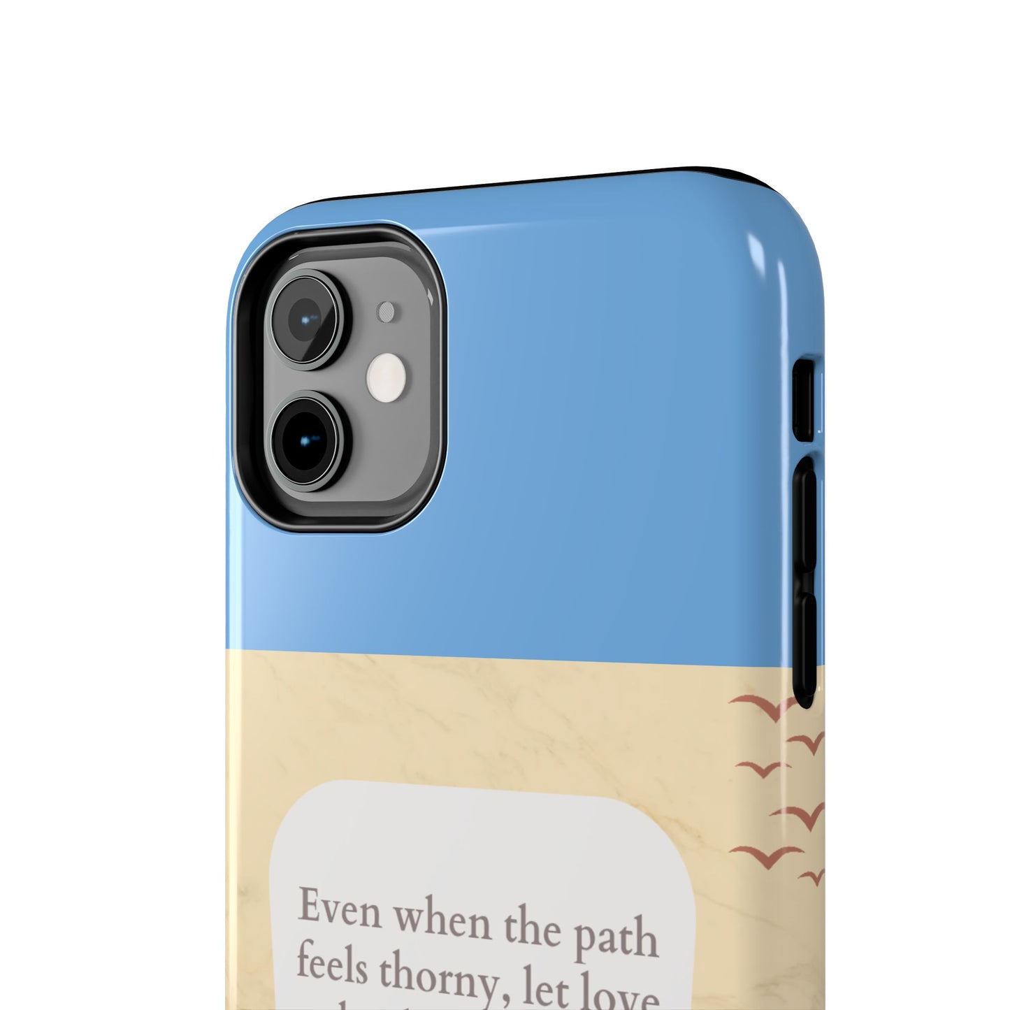Inspirational Tough Phone Case - Motivational Quote on Vibrant Blue Background