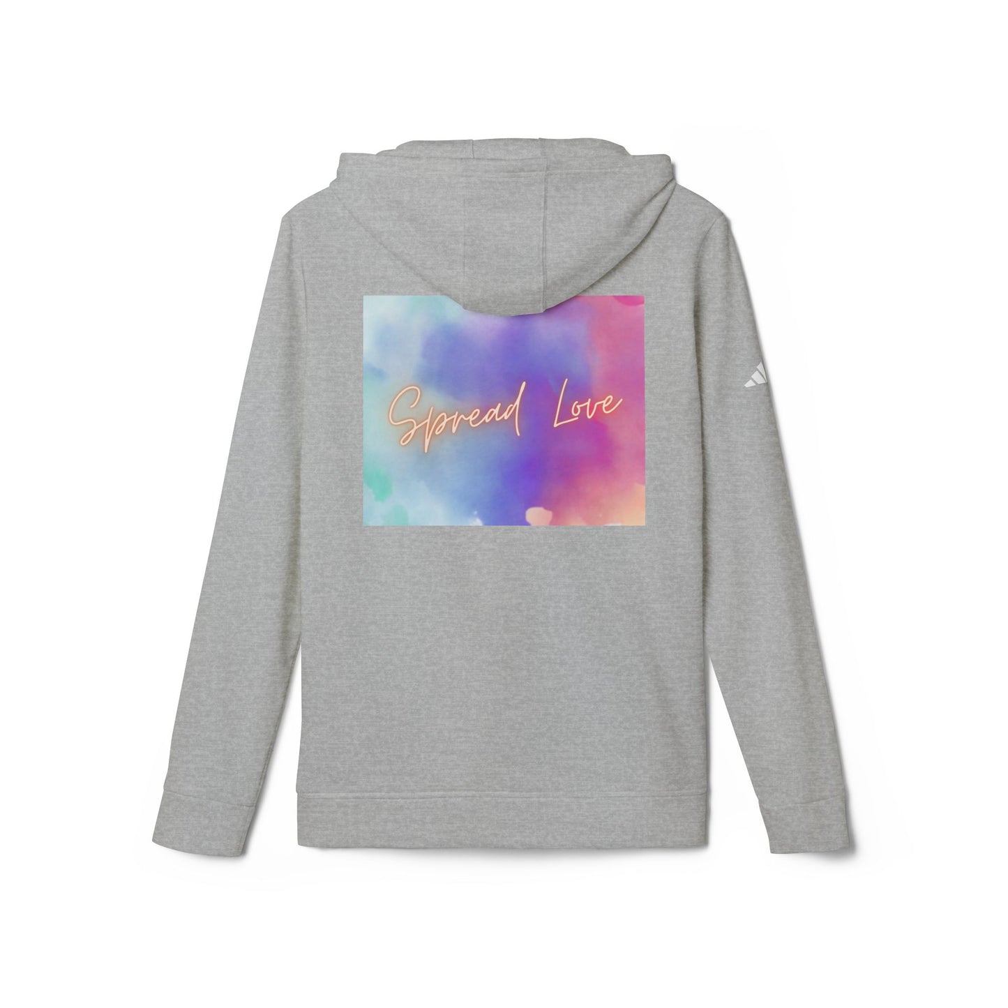 Fleece Hoodie - Spread Love Design, Cosy and Colourful Streetwear