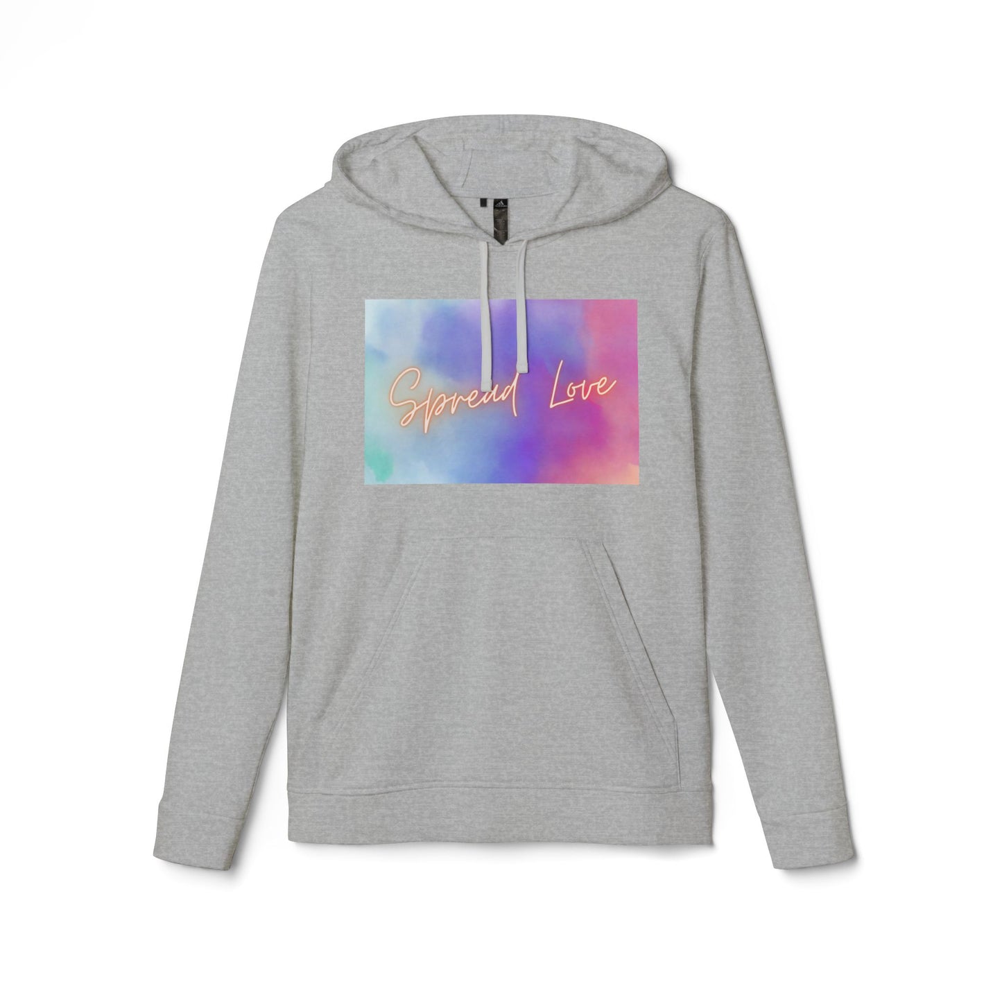 Fleece Hoodie - Spread Love Design, Cosy and Colourful Streetwear