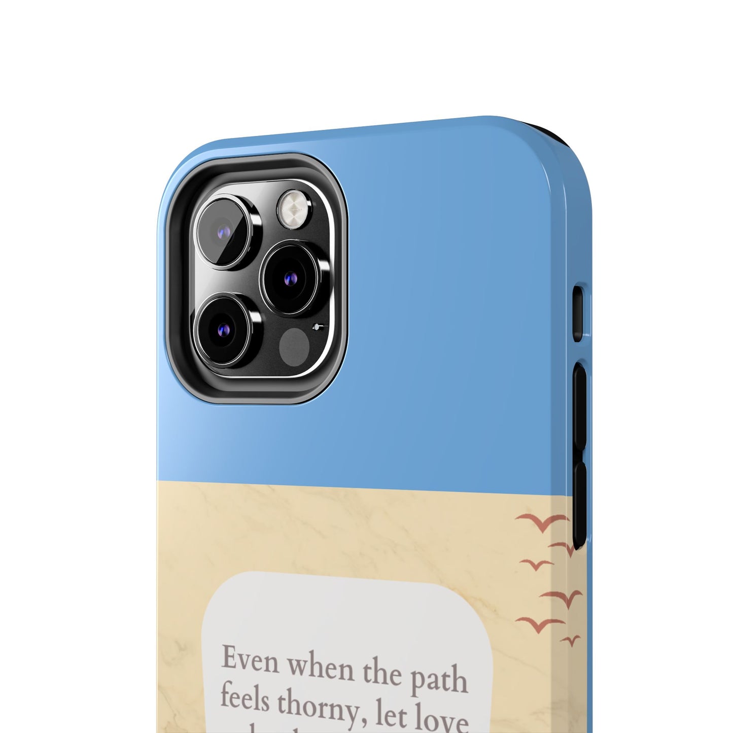 Inspirational Tough Phone Case - Motivational Quote on Vibrant Blue Background
