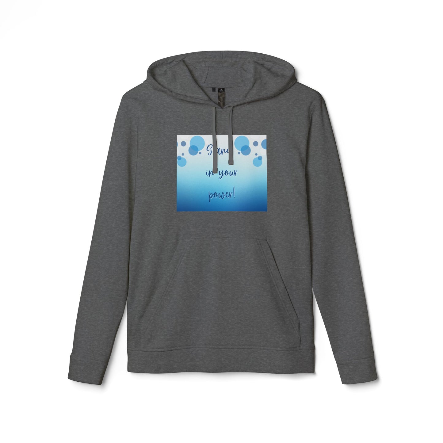 Adidas Fleece Hoodie -Empowering "Stand in Your Power!" Design - Cosy Comfort for Everyday Wear