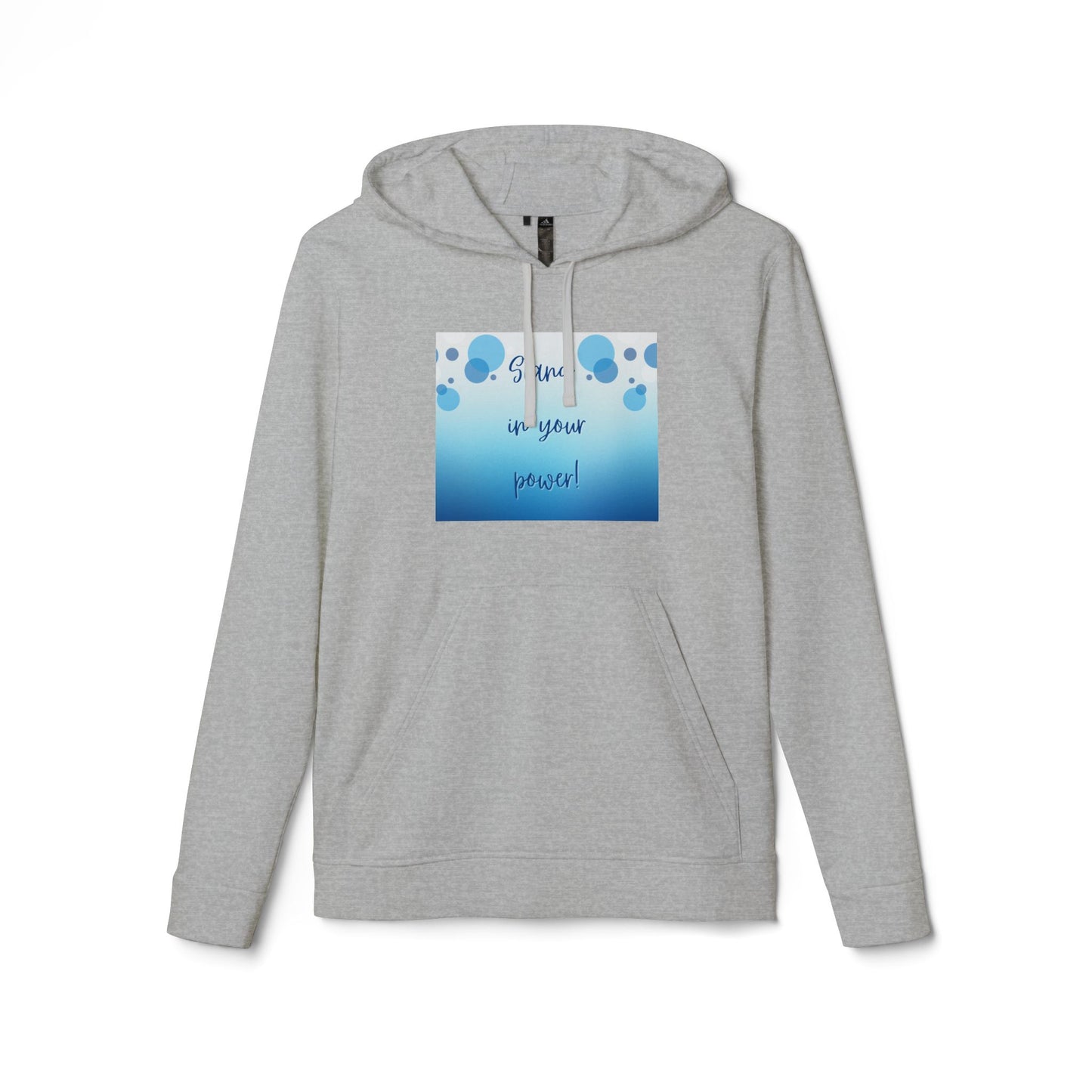 Adidas Fleece Hoodie -Empowering "Stand in Your Power!" Design - Cosy Comfort for Everyday Wear