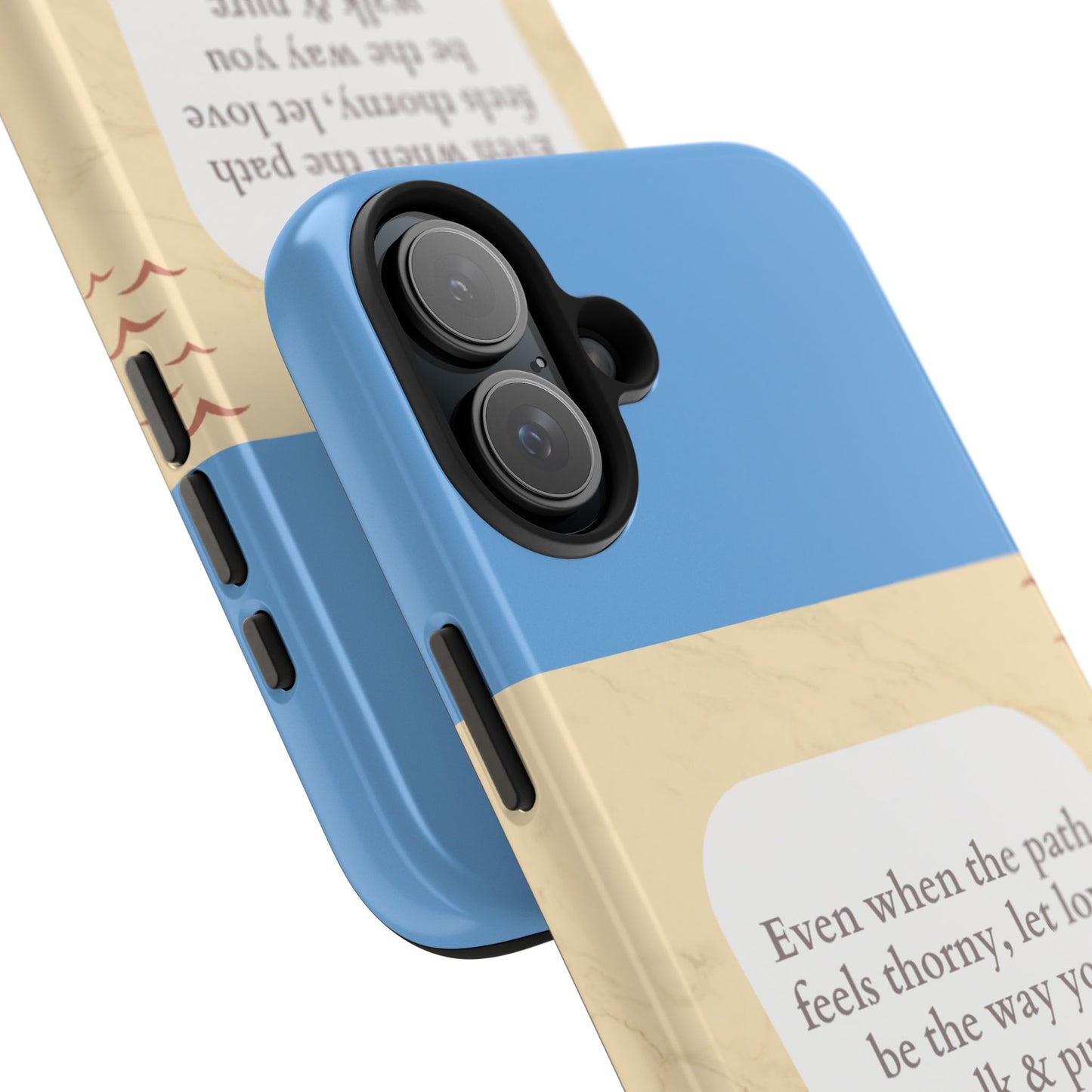 Inspirational Tough Phone Case - Motivational Quote on Vibrant Blue Background