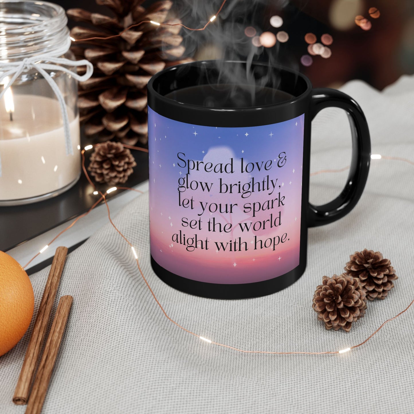 Inspirational Mug - Glow Brightly Design
