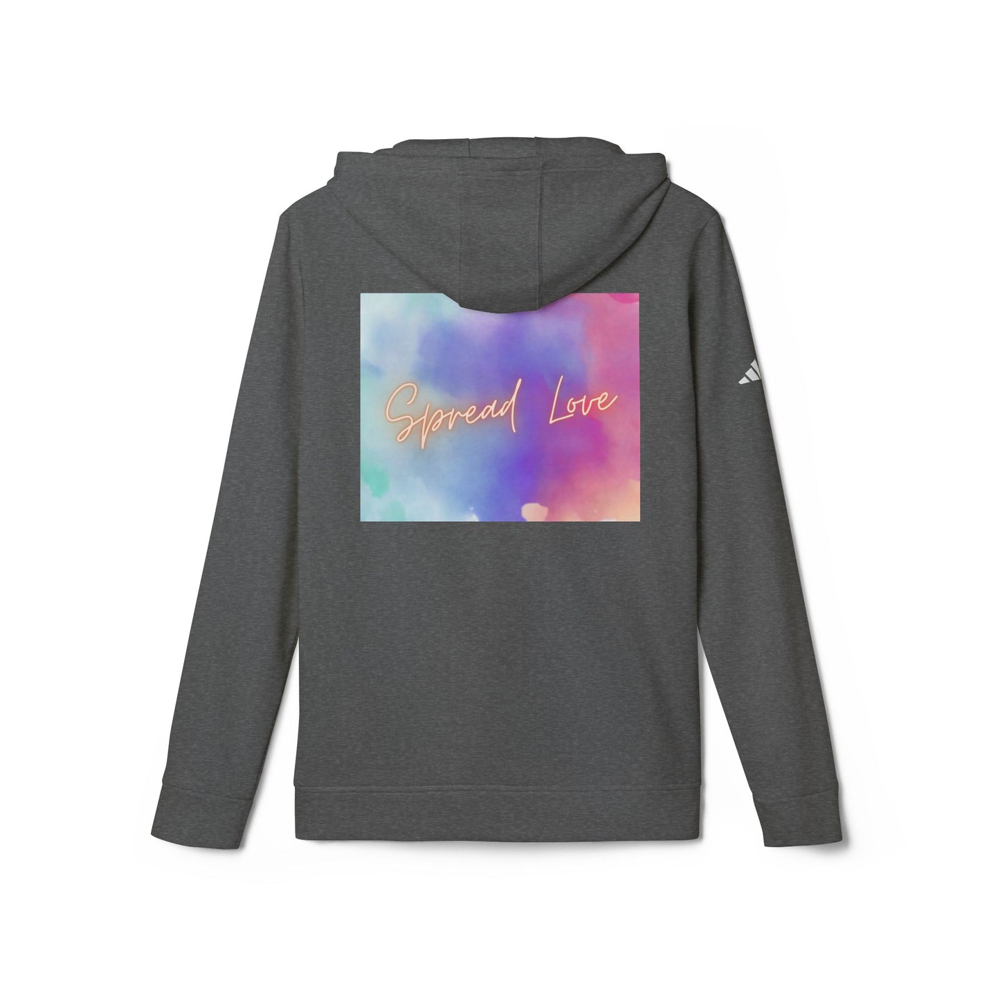 Fleece Hoodie - Spread Love Design, Cosy and Colourful Streetwear
