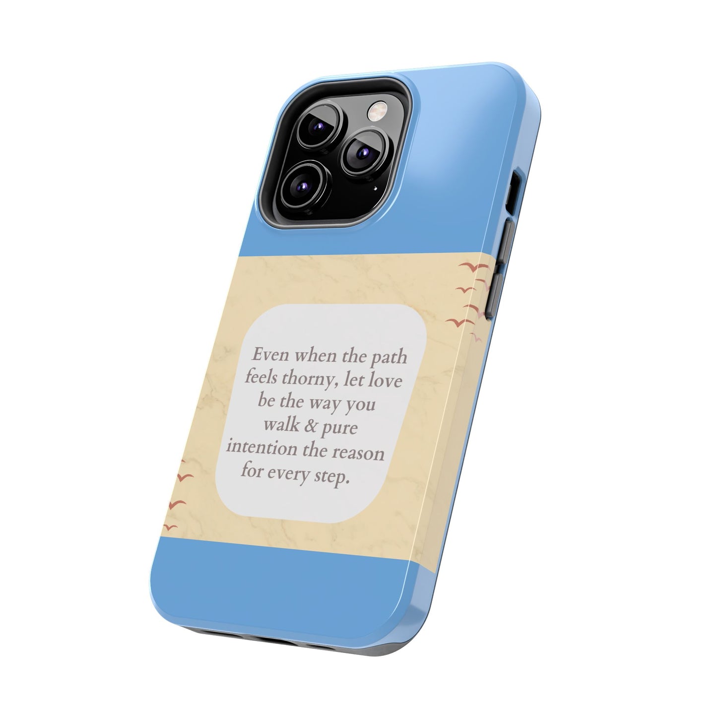 Inspirational Tough Phone Case - Motivational Quote on Vibrant Blue Background