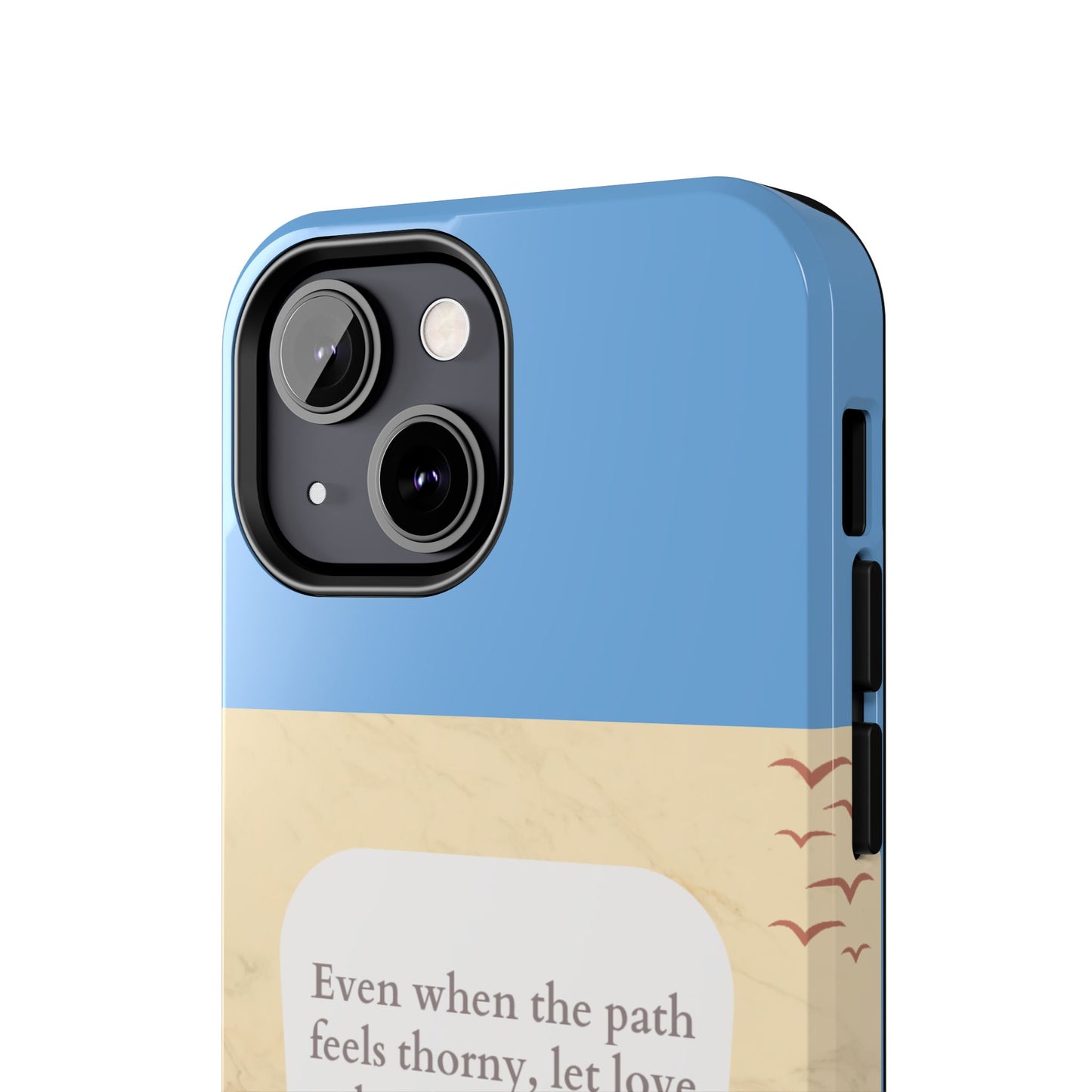 Inspirational Tough Phone Case - Motivational Quote on Vibrant Blue Background
