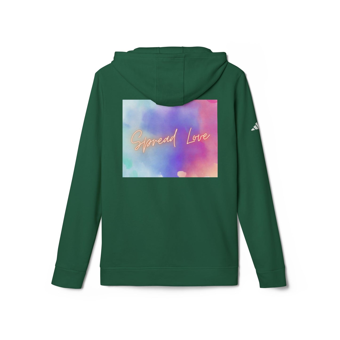 Fleece Hoodie - Spread Love Design, Cosy and Colourful Streetwear
