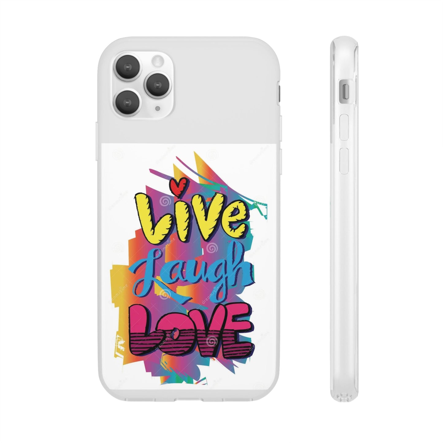 Flexi Phone Case - Live Laugh Love Design