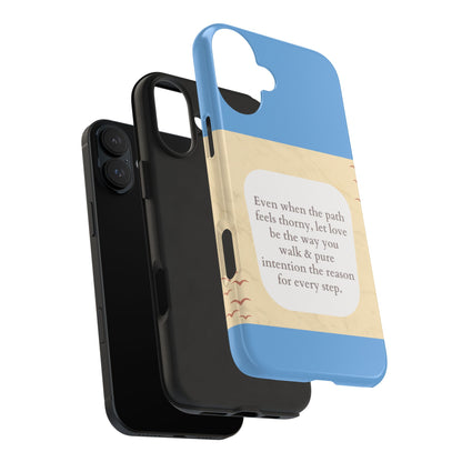 Inspirational Tough Phone Case - Motivational Quote on Vibrant Blue Background