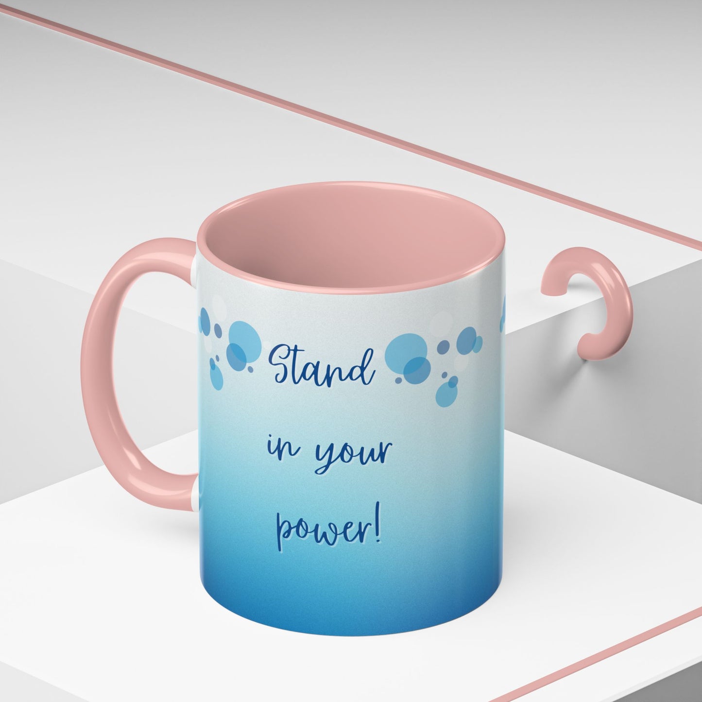 Coffee Mug - Two tone Stand in Your Power Design, 11/15oz