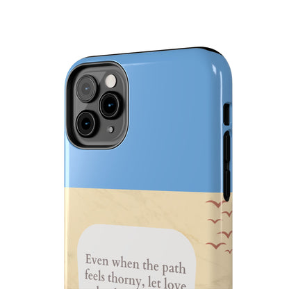 Inspirational Tough Phone Case - Motivational Quote on Vibrant Blue Background