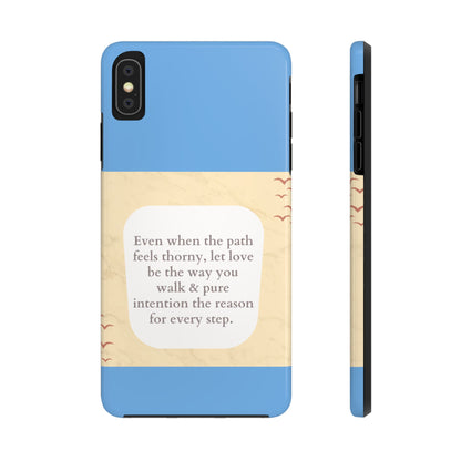Inspirational Tough Phone Case - Motivational Quote on Vibrant Blue Background