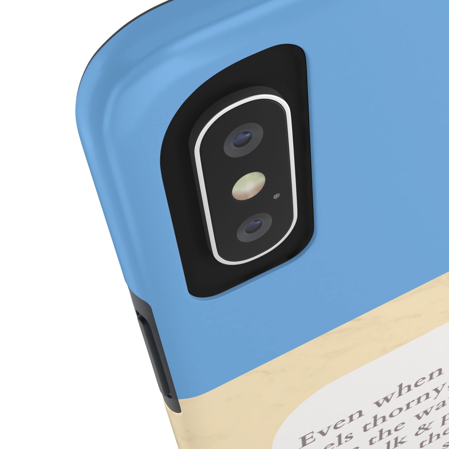 Inspirational Tough Phone Case - Motivational Quote on Vibrant Blue Background