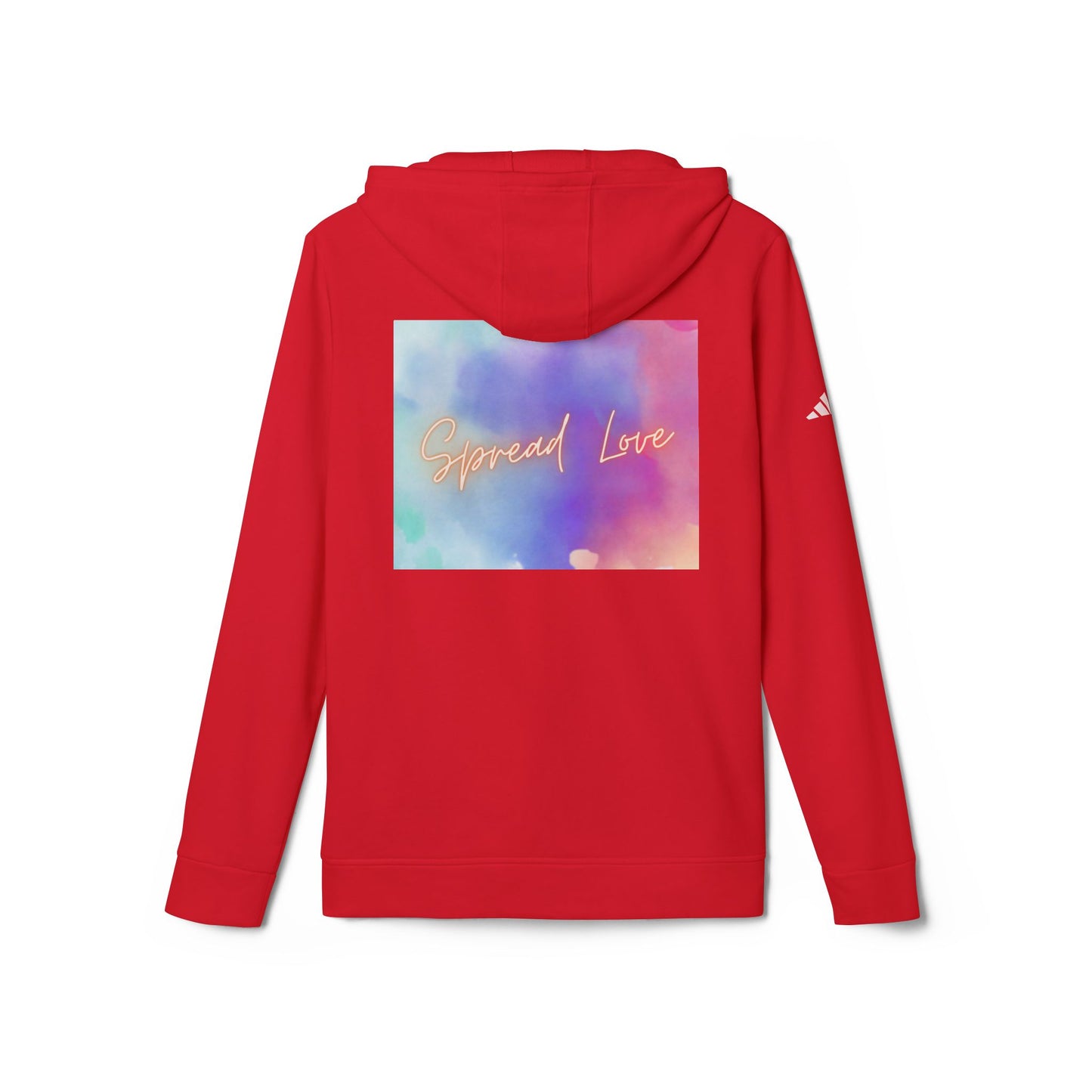 Fleece Hoodie - Spread Love Design, Cosy and Colourful Streetwear