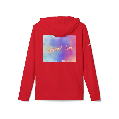 Fleece Hoodie - Spread Love Design, Cosy and Colourful Streetwear