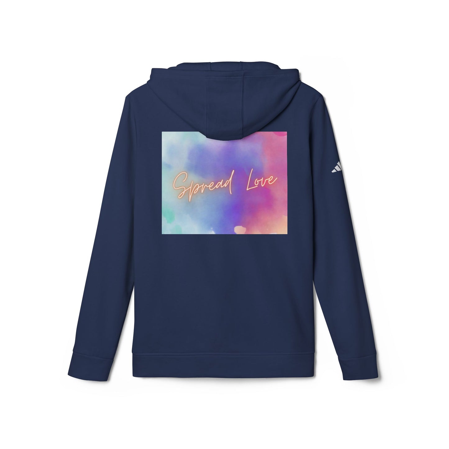 Fleece Hoodie - Spread Love Design, Cosy and Colourful Streetwear